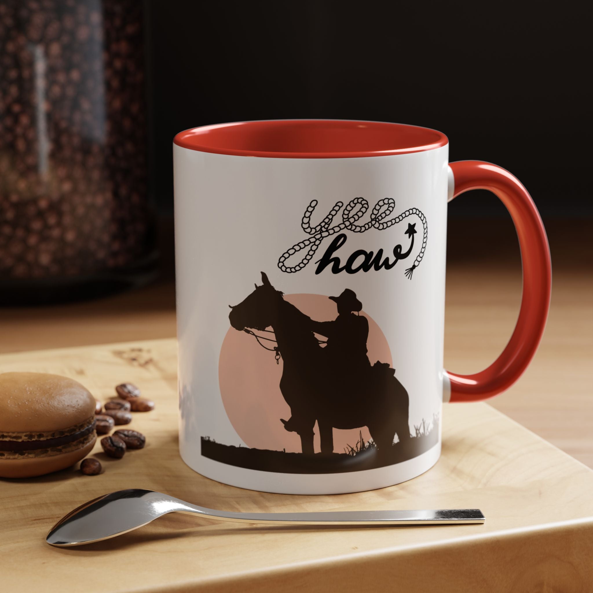 Cowboy Coffee Mug – Yee Haw, Western Decor, Gift for Horse Lovers, Rustic Tea Cup, Unique Rancher Present