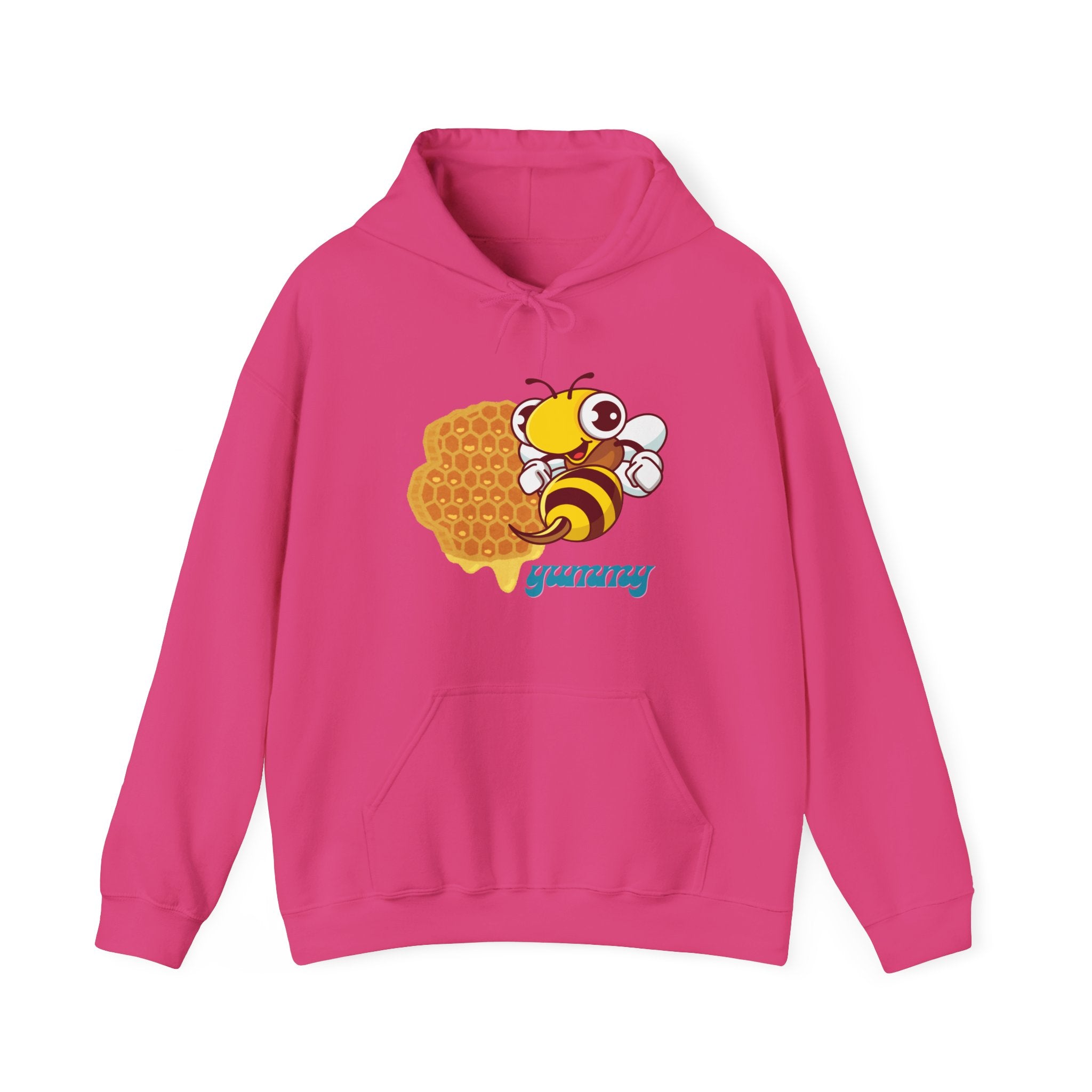 Cute Bee & Waffle Hoodie, Yummy Food Sweatshirt, Unisex Gift for Food Lovers, Cozy Casual Wear, Great for Birthdays & Celebrations