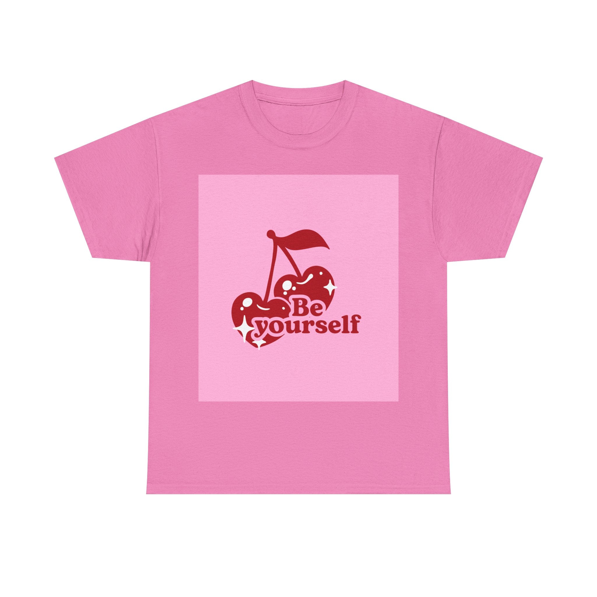Be Yourself Cherry Graphic Tee, Unisex Cotton T-Shirt, Casual Wear, Gift for Friends, Positive Vibes, Ideal for Summer