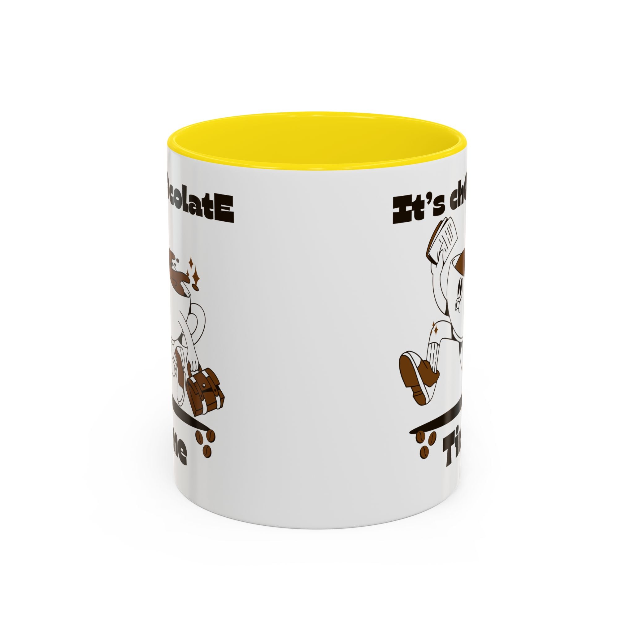 Chocolate Time Coffee Mug, Skateboard Mug, Gift for Coffee Lovers, Fun Mug for Hot Cocoa, Unique Mug for Birthdays, Cute Kitchen Decor