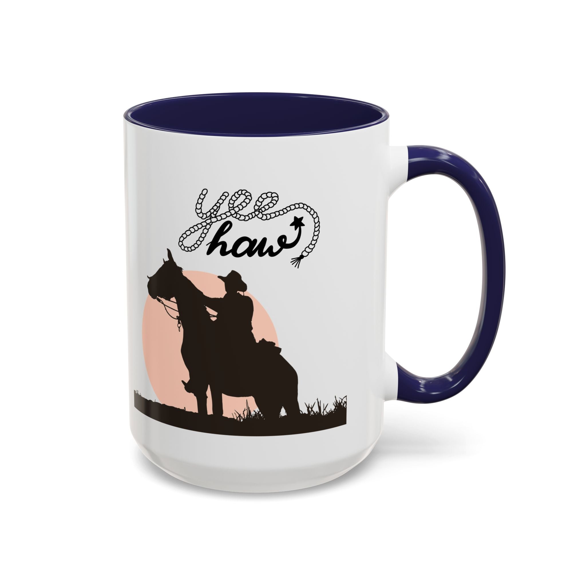 Cowboy Coffee Mug – Yee Haw, Western Decor, Gift for Horse Lovers, Rustic Tea Cup, Unique Rancher Present