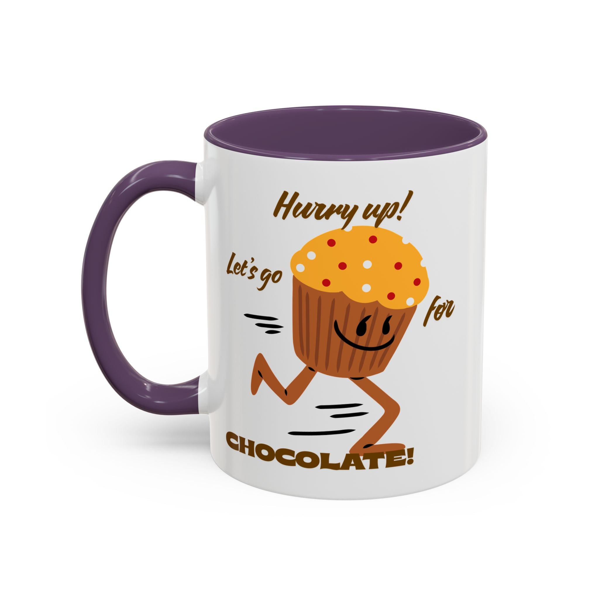 Chocolate Lover's Accent Coffee Mug - Fun Mug for Coffee, Gift for Bakers, Cute Kitchen Decor, Dessert Enthusiast