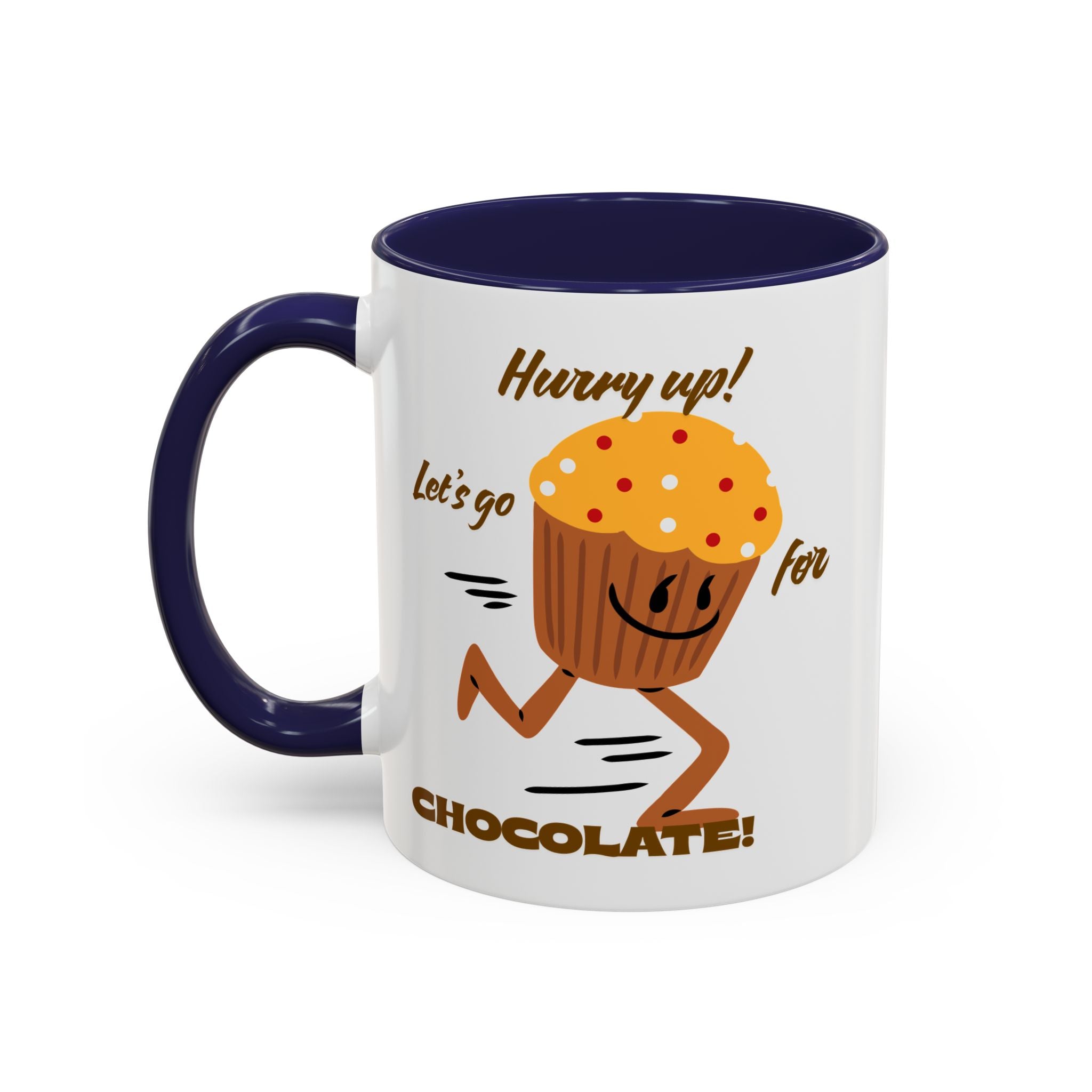 Chocolate Lover's Accent Coffee Mug - Fun Mug for Coffee, Gift for Bakers, Cute Kitchen Decor, Dessert Enthusiast