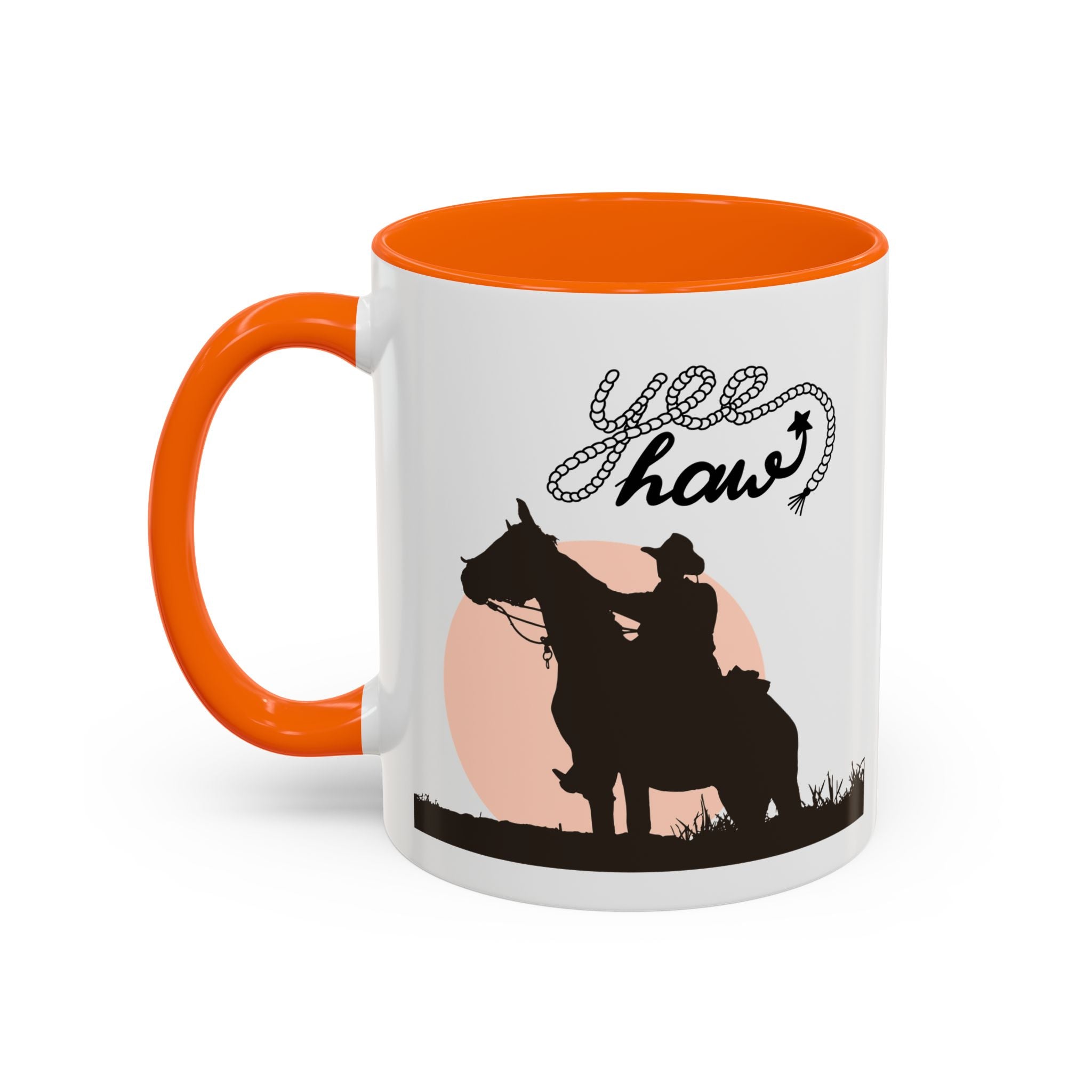 Cowboy Coffee Mug – Yee Haw, Western Decor, Gift for Horse Lovers, Rustic Tea Cup, Unique Rancher Present