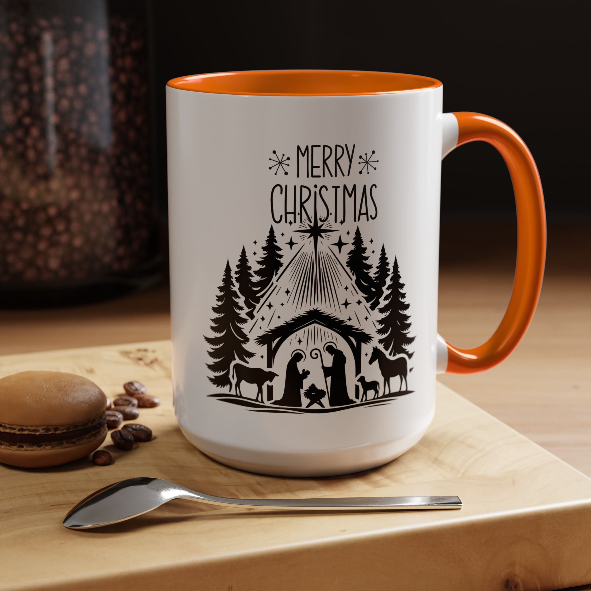 Cozy Holiday Coffee Mug, Winter Beverage Cup for Christmas, Gift for Nature Lovers, Camping Mug, Rustic Home Decor, Festive Drinkware
