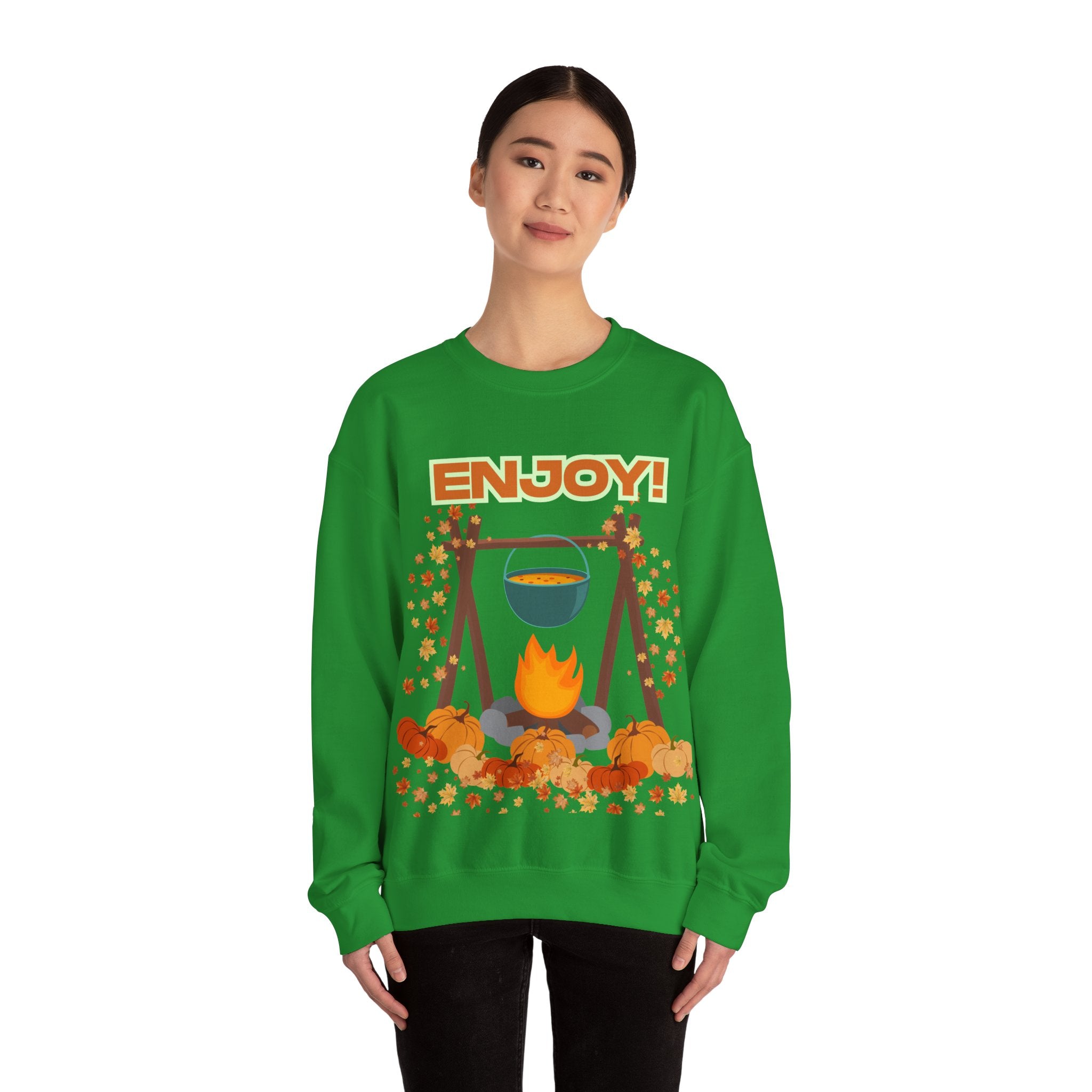 Cozy Campfire Sweatshirt, Fall Apparel, Autumn Outing Gear, Unisex Crewneck, Chill Vibes, Perfect for Bonfires, Thanksgiving