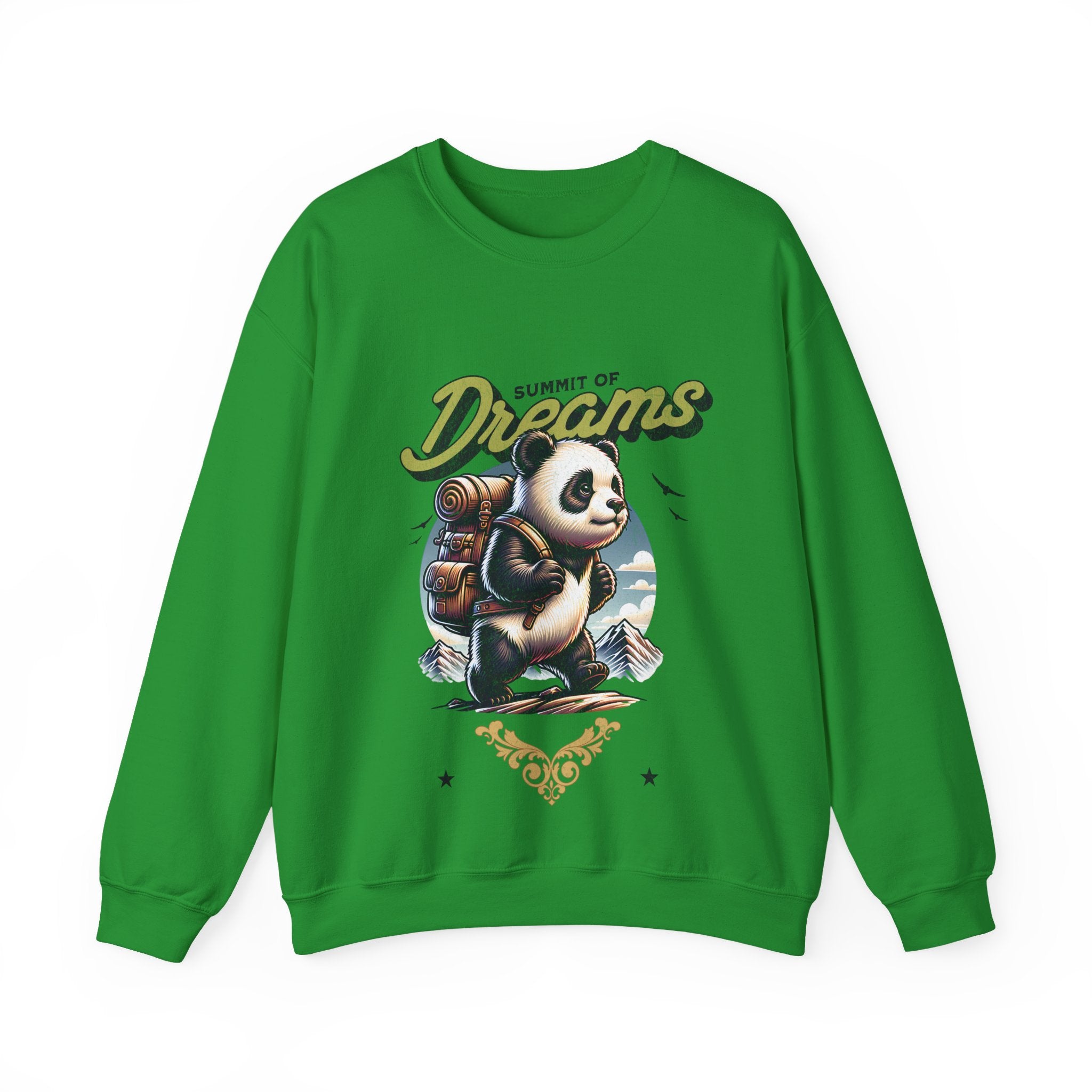 Cozy Panda Adventure Sweatshirt | Summit of Dreams Crewneck for Outdoor Enthusiasts, Gift for Nature Lovers, Unisex Sweatshirt