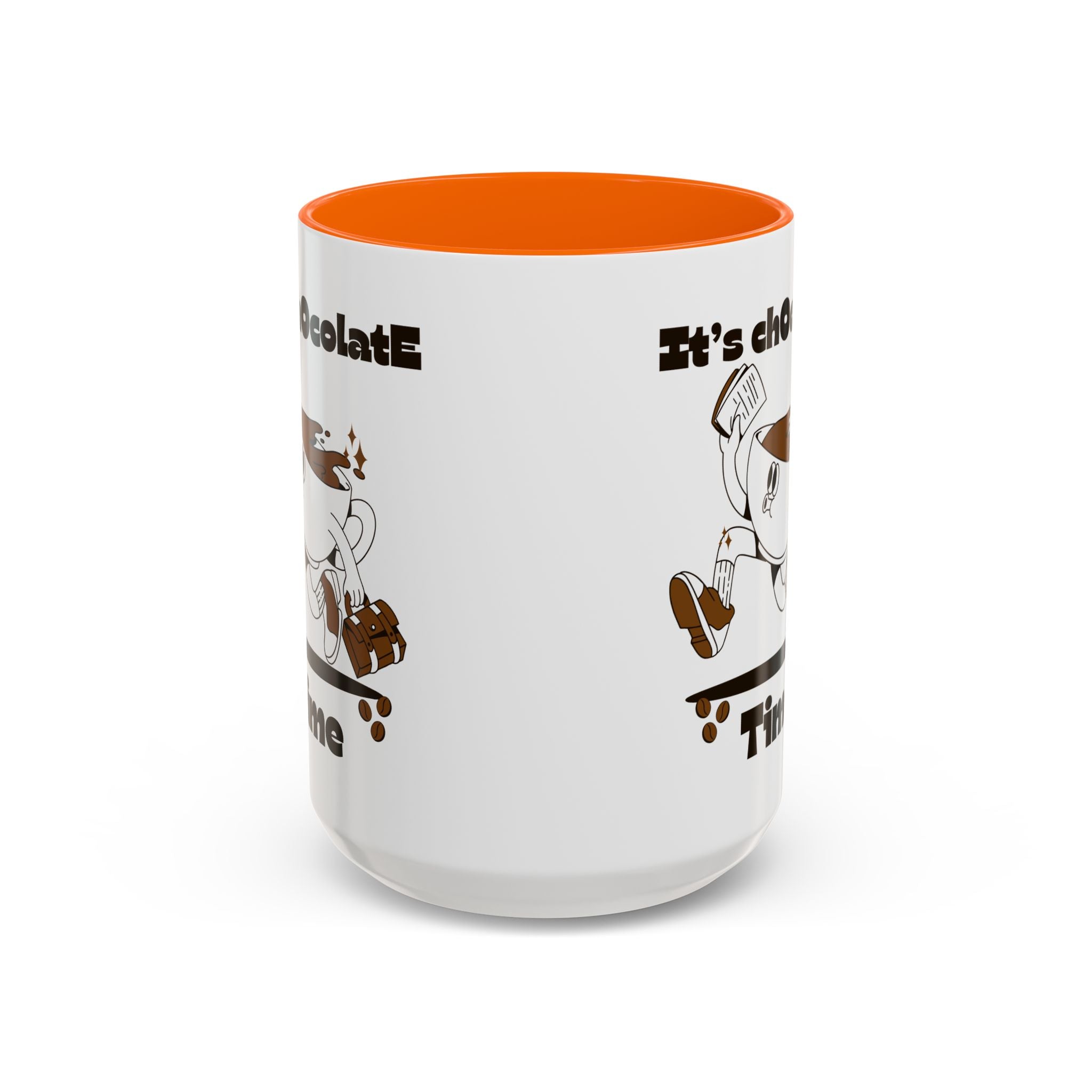 Chocolate Time Coffee Mug, Skateboard Mug, Gift for Coffee Lovers, Fun Mug for Hot Cocoa, Unique Mug for Birthdays, Cute Kitchen Decor