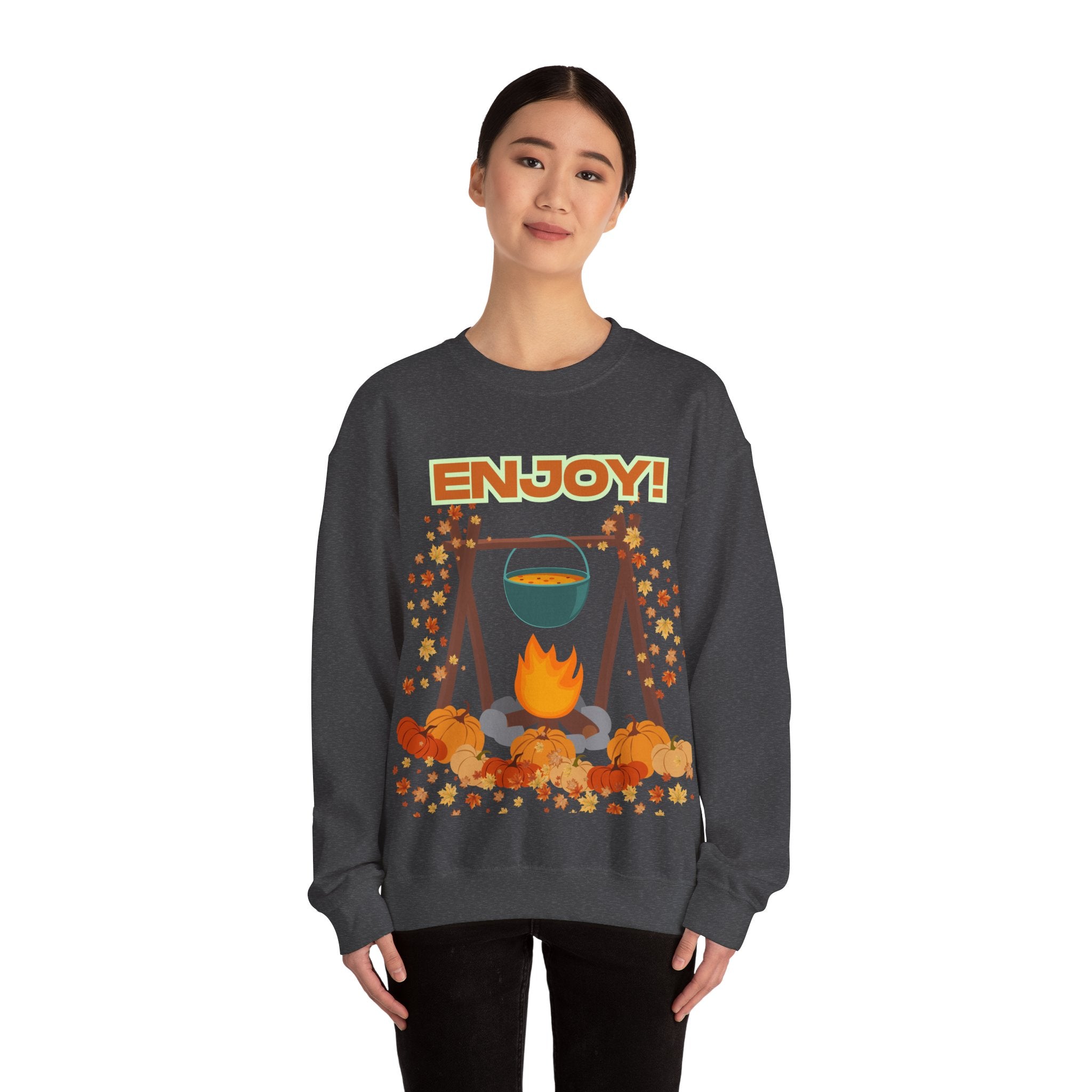 Cozy Campfire Sweatshirt, Fall Apparel, Autumn Outing Gear, Unisex Crewneck, Chill Vibes, Perfect for Bonfires, Thanksgiving