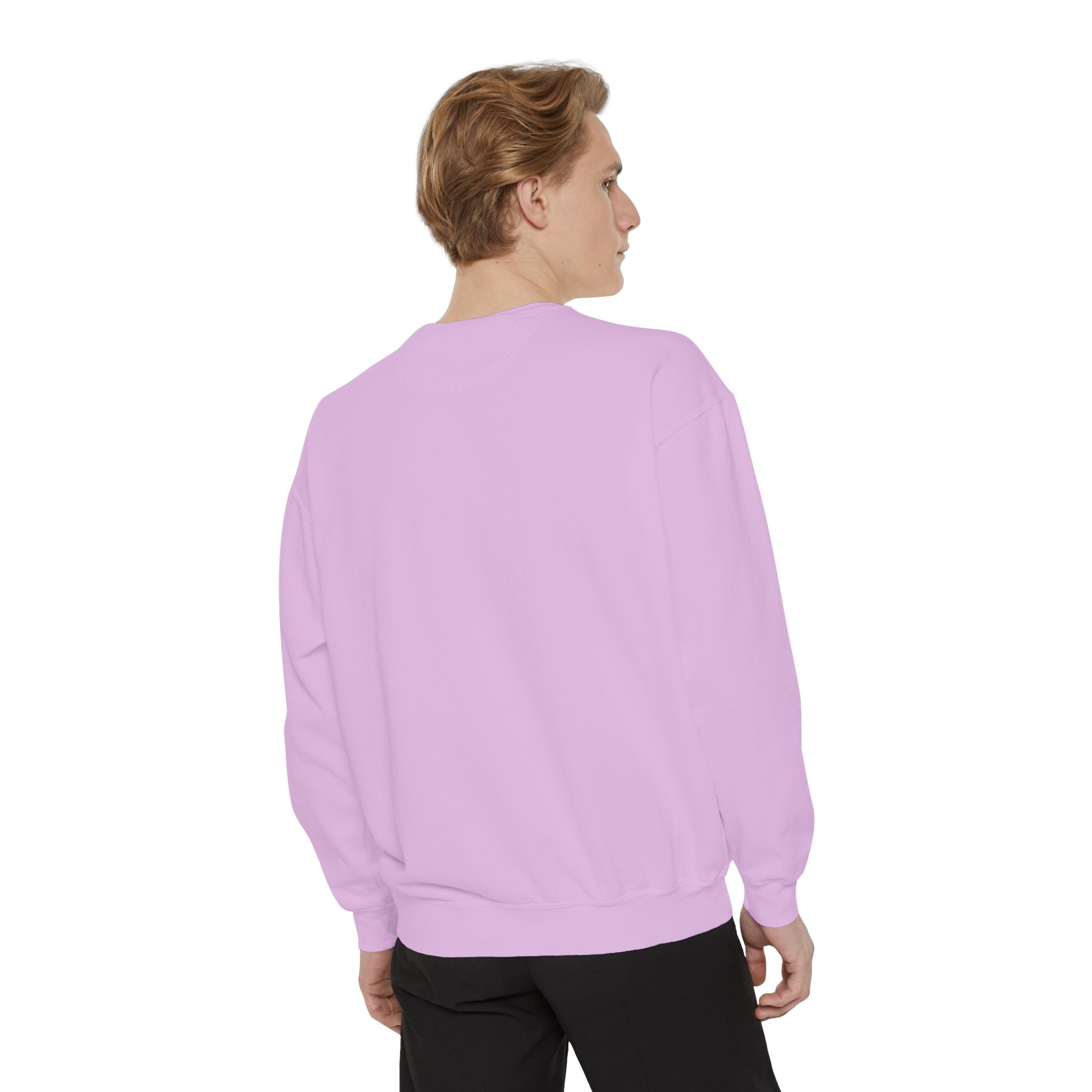 Smiley Face Sweatshirt - Always Smile, Unisex Garment-Dyed Sweatshirt, Cozy Casual Wear, Fall Layering, Gift for Friends, Cheerful Apparel