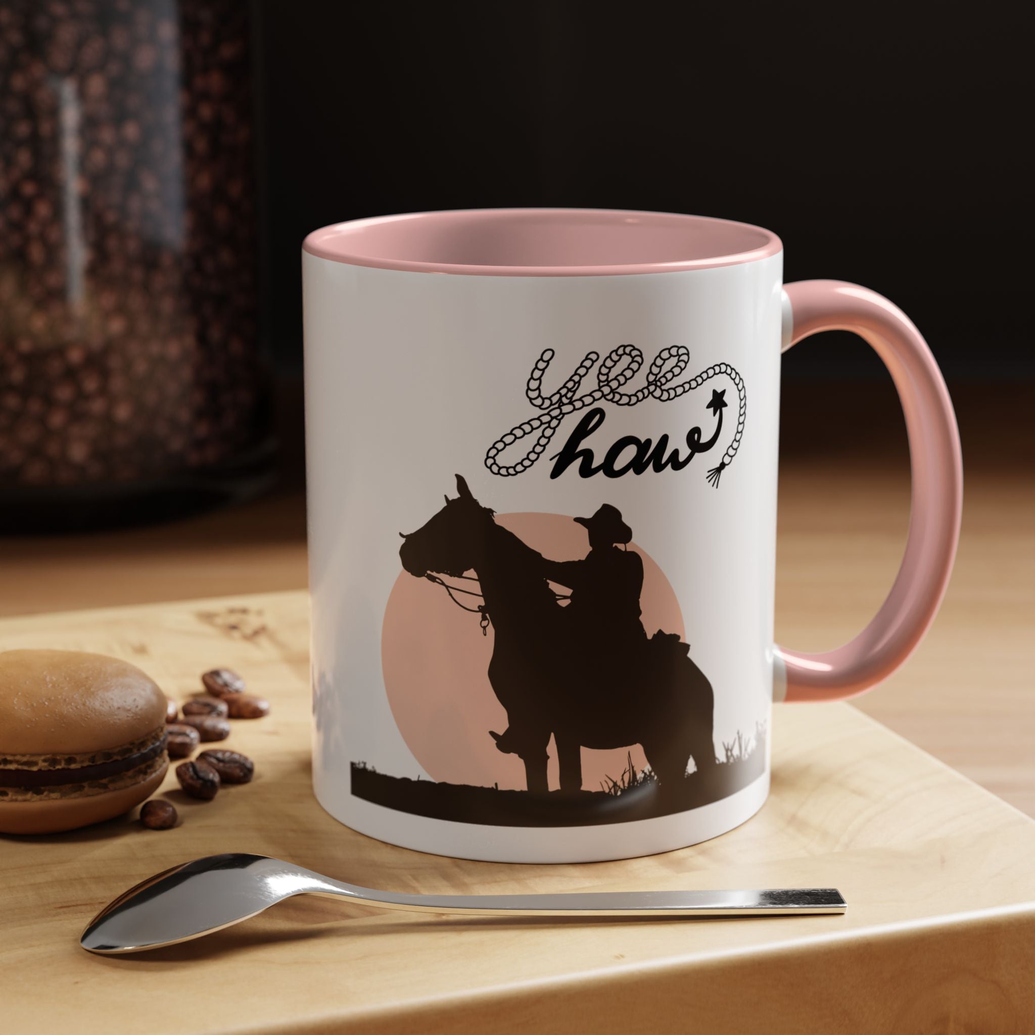 Cowboy Coffee Mug – Yee Haw, Western Decor, Gift for Horse Lovers, Rustic Tea Cup, Unique Rancher Present