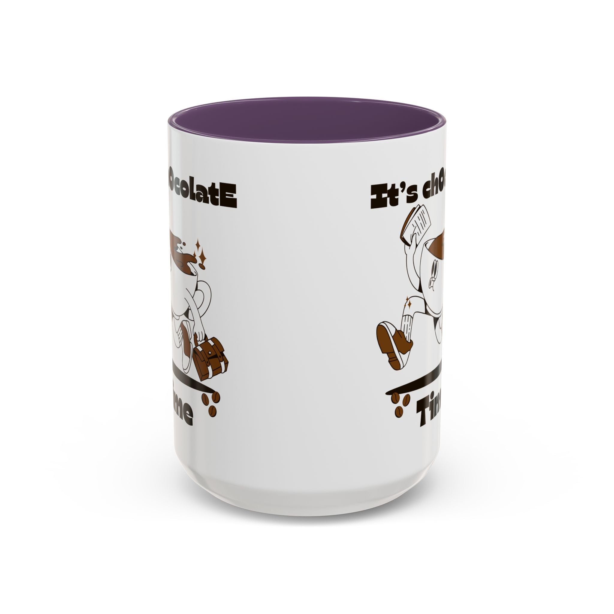 Chocolate Time Coffee Mug, Skateboard Mug, Gift for Coffee Lovers, Fun Mug for Hot Cocoa, Unique Mug for Birthdays, Cute Kitchen Decor