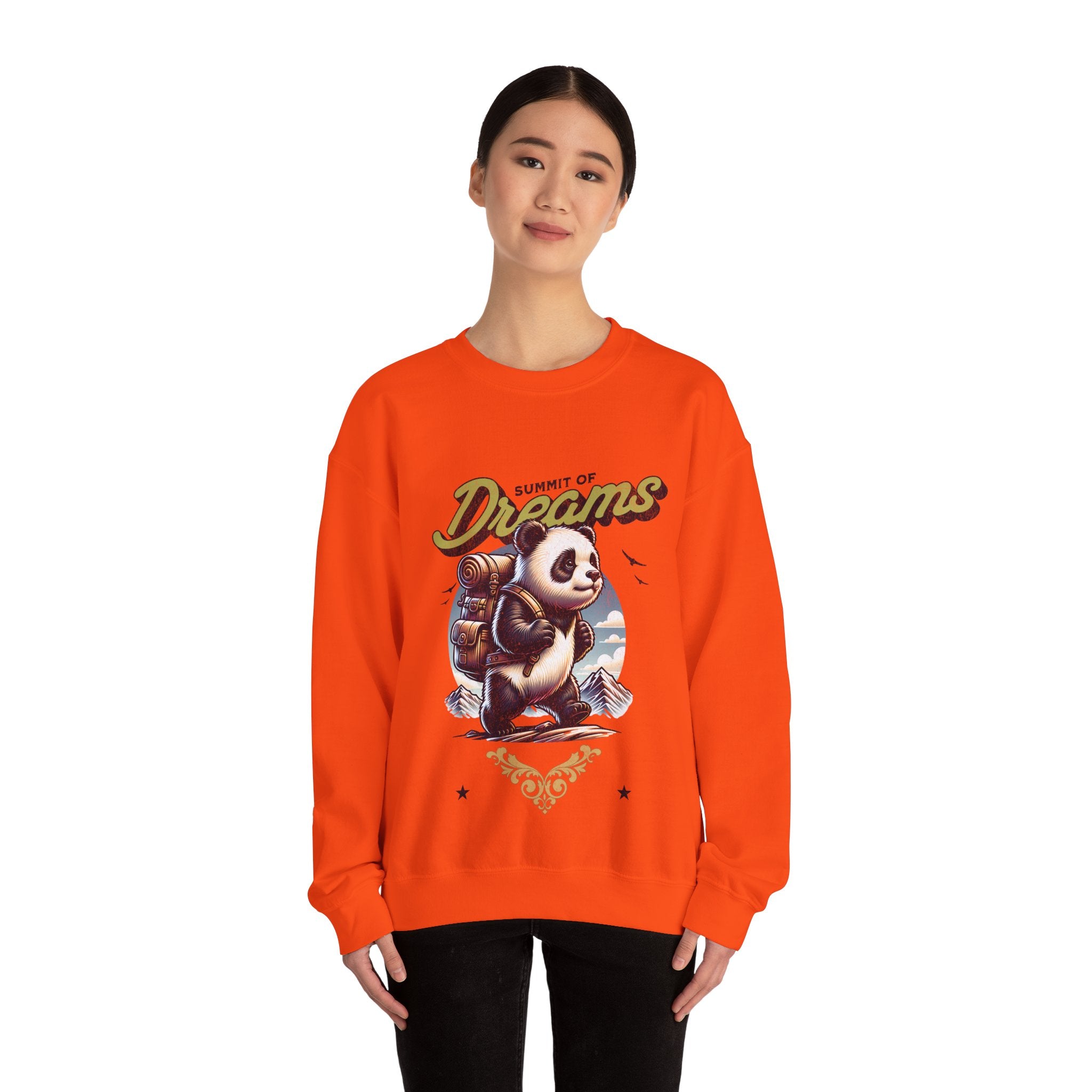 Cozy Panda Adventure Sweatshirt | Summit of Dreams Crewneck for Outdoor Enthusiasts, Gift for Nature Lovers, Unisex Sweatshirt