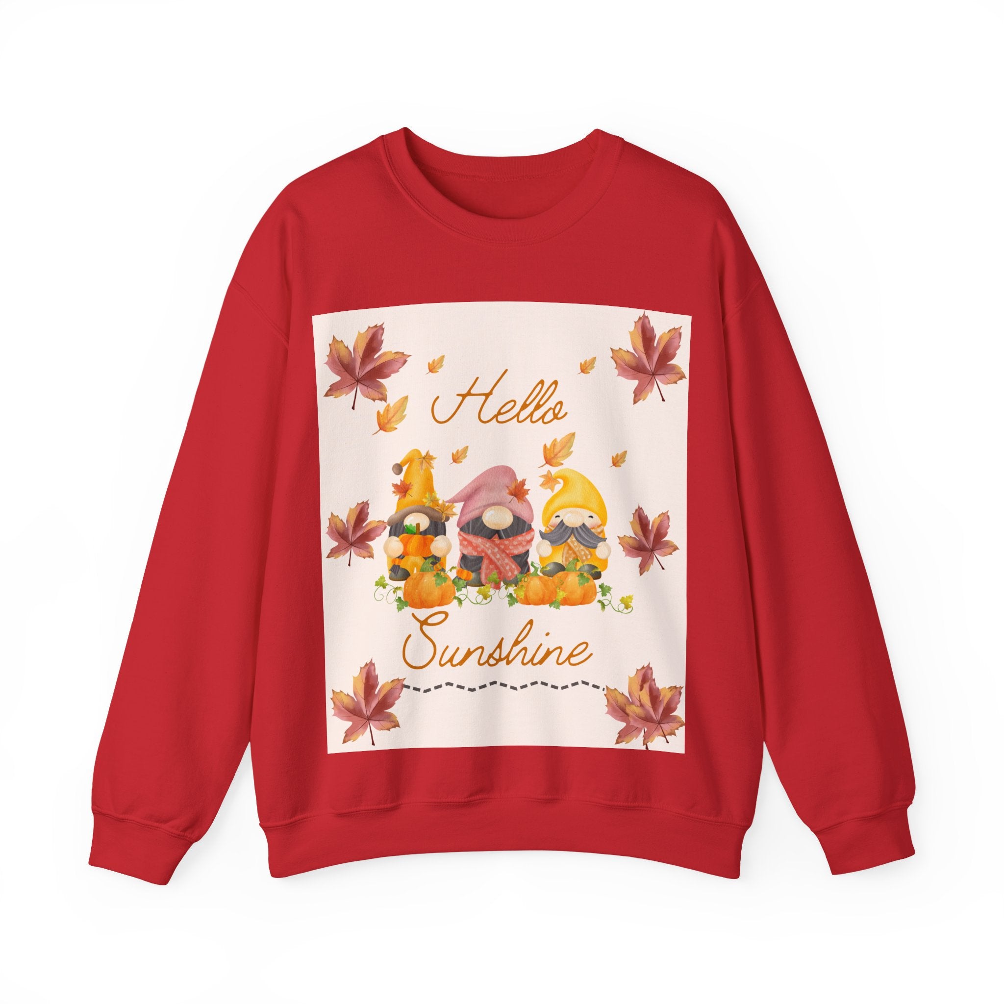 Hello Sunshine Fall Crewneck Sweatshirt, Cozy Autumn Apparel, Unisex Sweatshirt, Perfect for Thanksgiving, Gift for Nature Lovers
