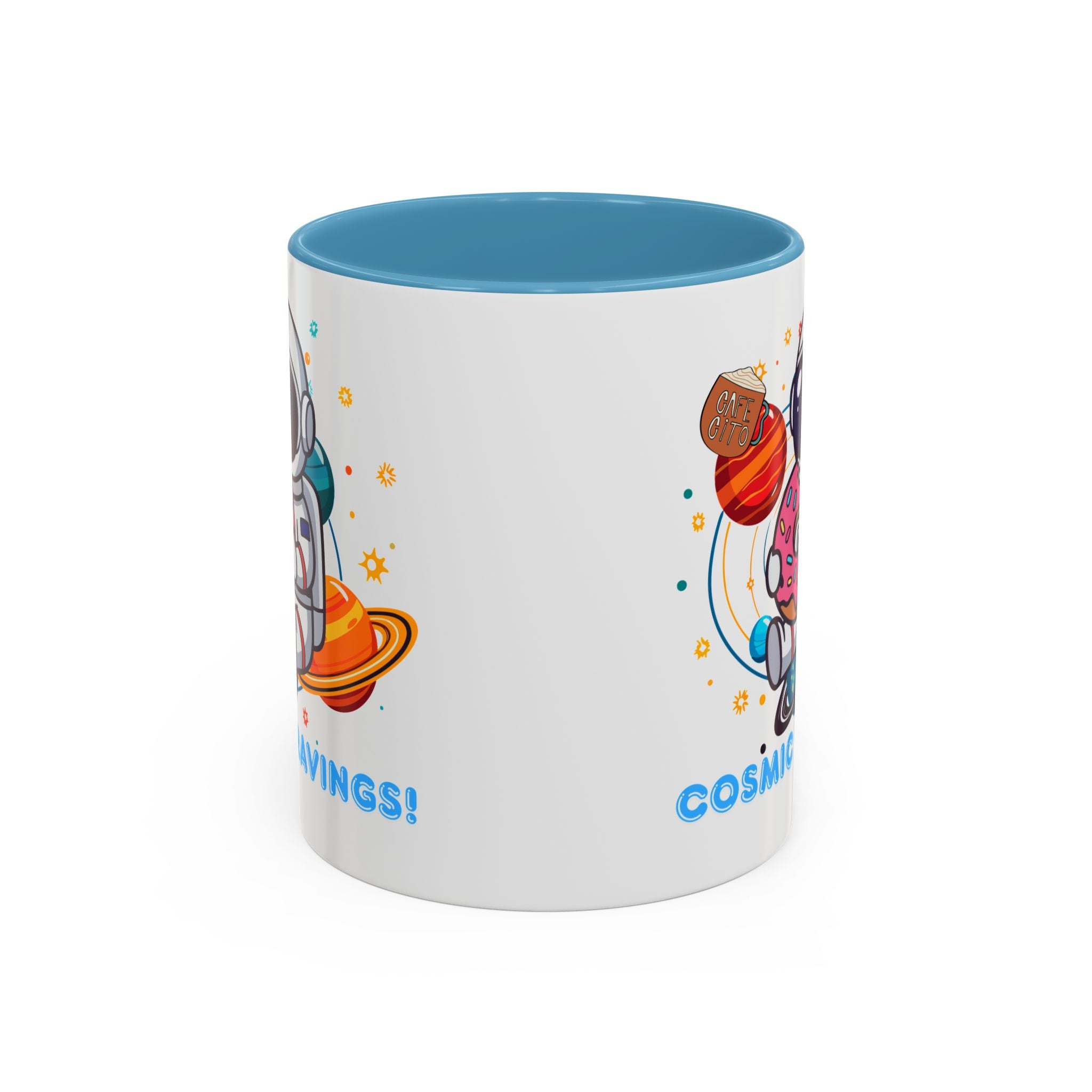 Cosmic Cravings Coffee Mug, Space-Themed Drinkware, Cute Astronaut Gift, Fun Kitchen Decor, Perfect for Space Lovers!