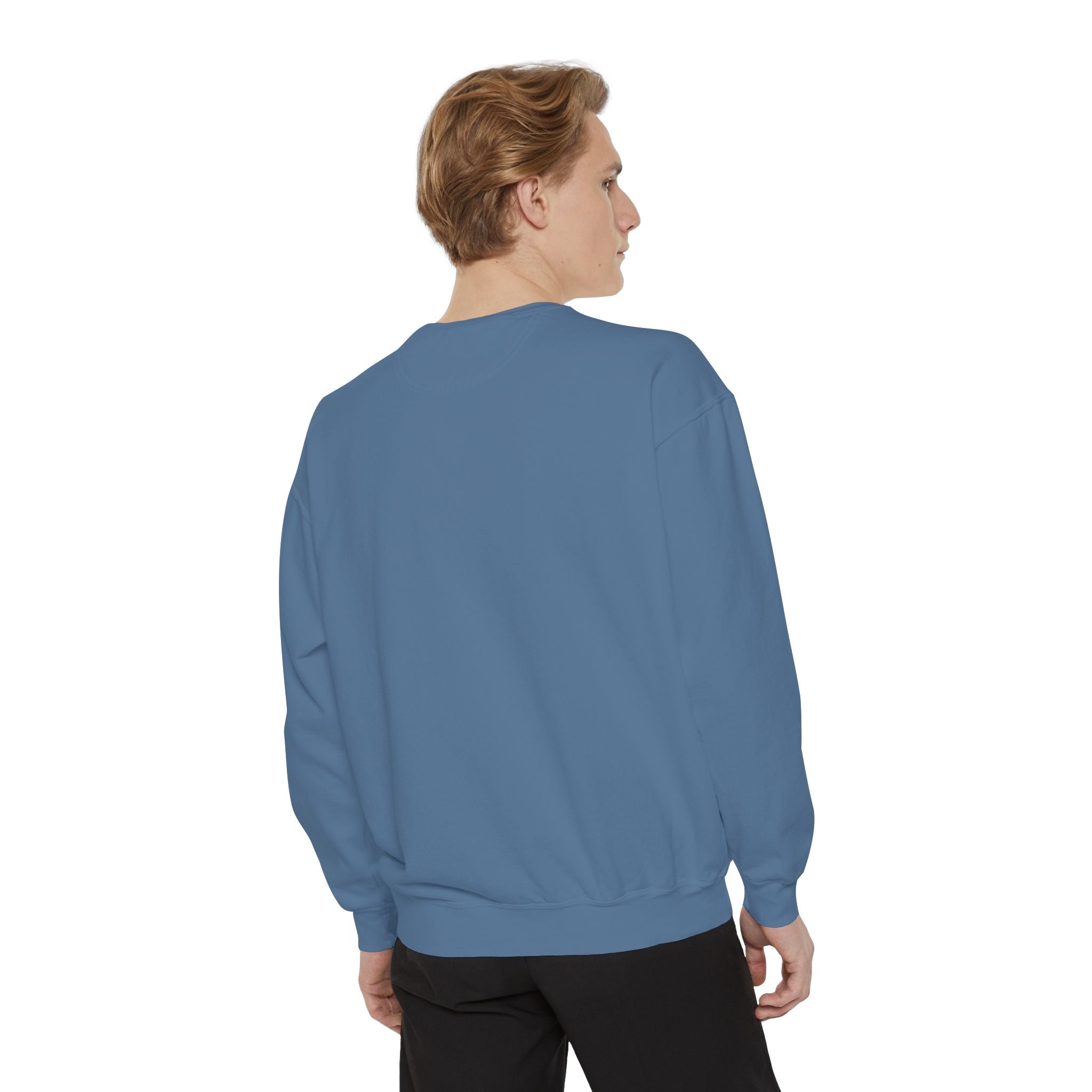 Smiley Face Sweatshirt - Always Smile, Unisex Garment-Dyed Sweatshirt, Cozy Casual Wear, Fall Layering, Gift for Friends, Cheerful Apparel
