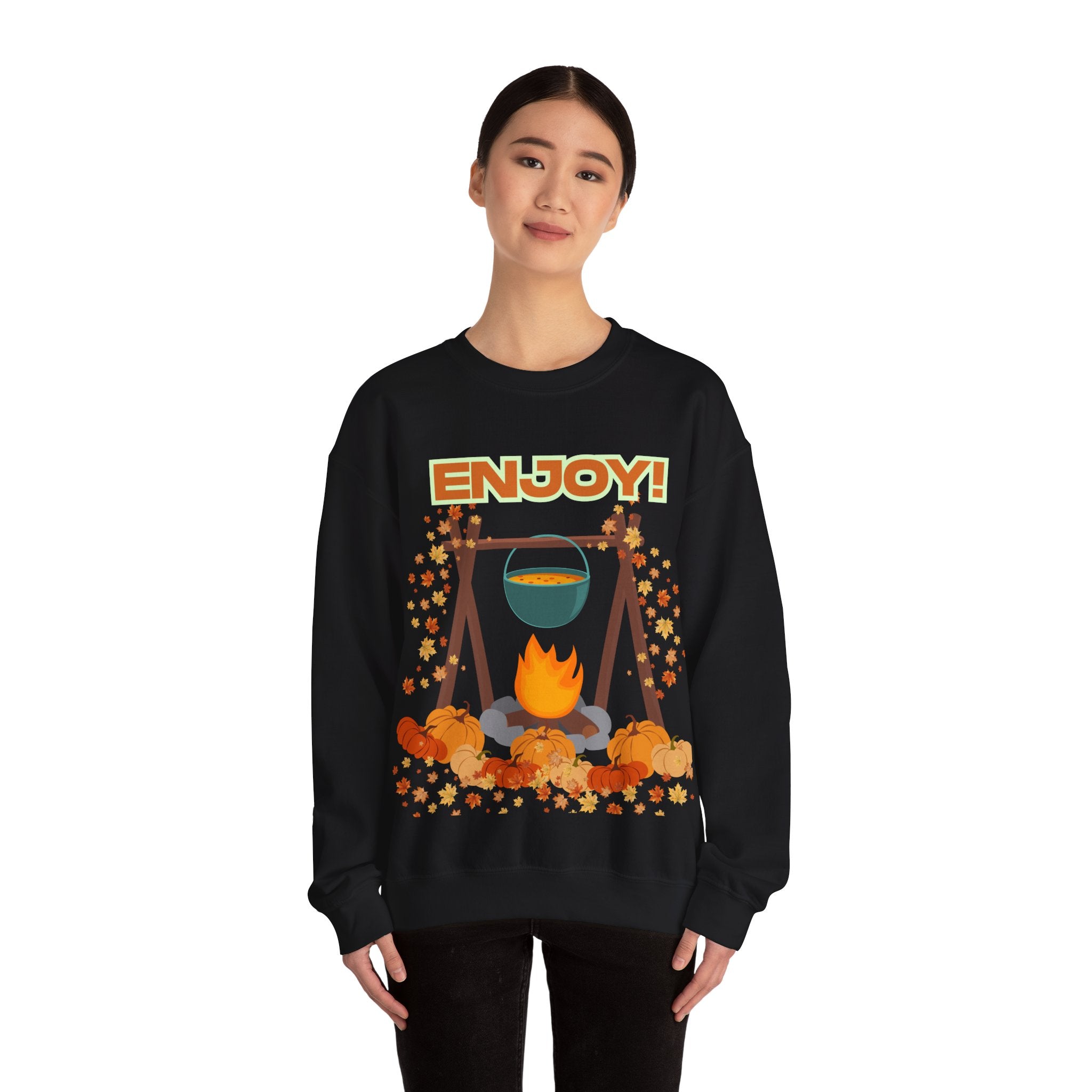 Cozy Campfire Sweatshirt, Fall Apparel, Autumn Outing Gear, Unisex Crewneck, Chill Vibes, Perfect for Bonfires, Thanksgiving