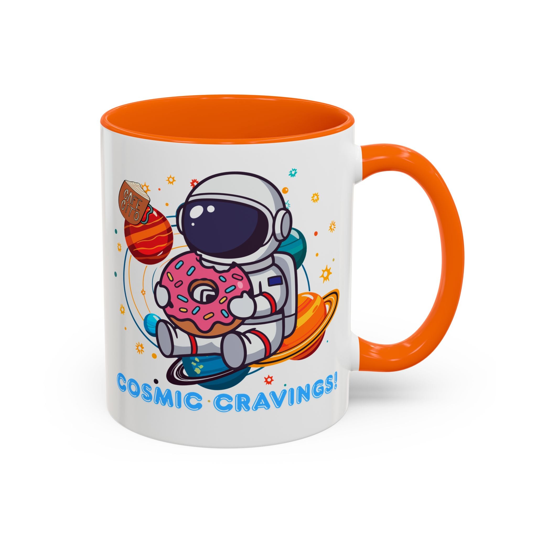 Cosmic Cravings Coffee Mug, Space-Themed Drinkware, Cute Astronaut Gift, Fun Kitchen Decor, Perfect for Space Lovers!