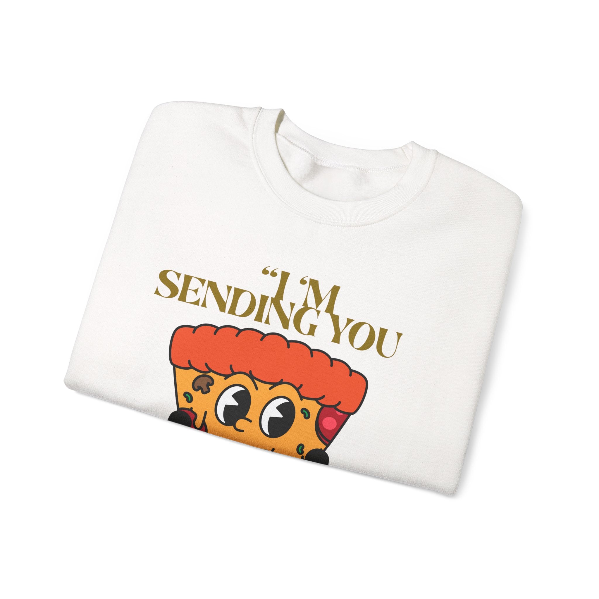 Pizza Love Crewneck Sweatshirt - Cute Gift for Foodies, Valentine's Day Apparel, Casual Comfort, Unisex Sweatshirt, Fun Pizza Design