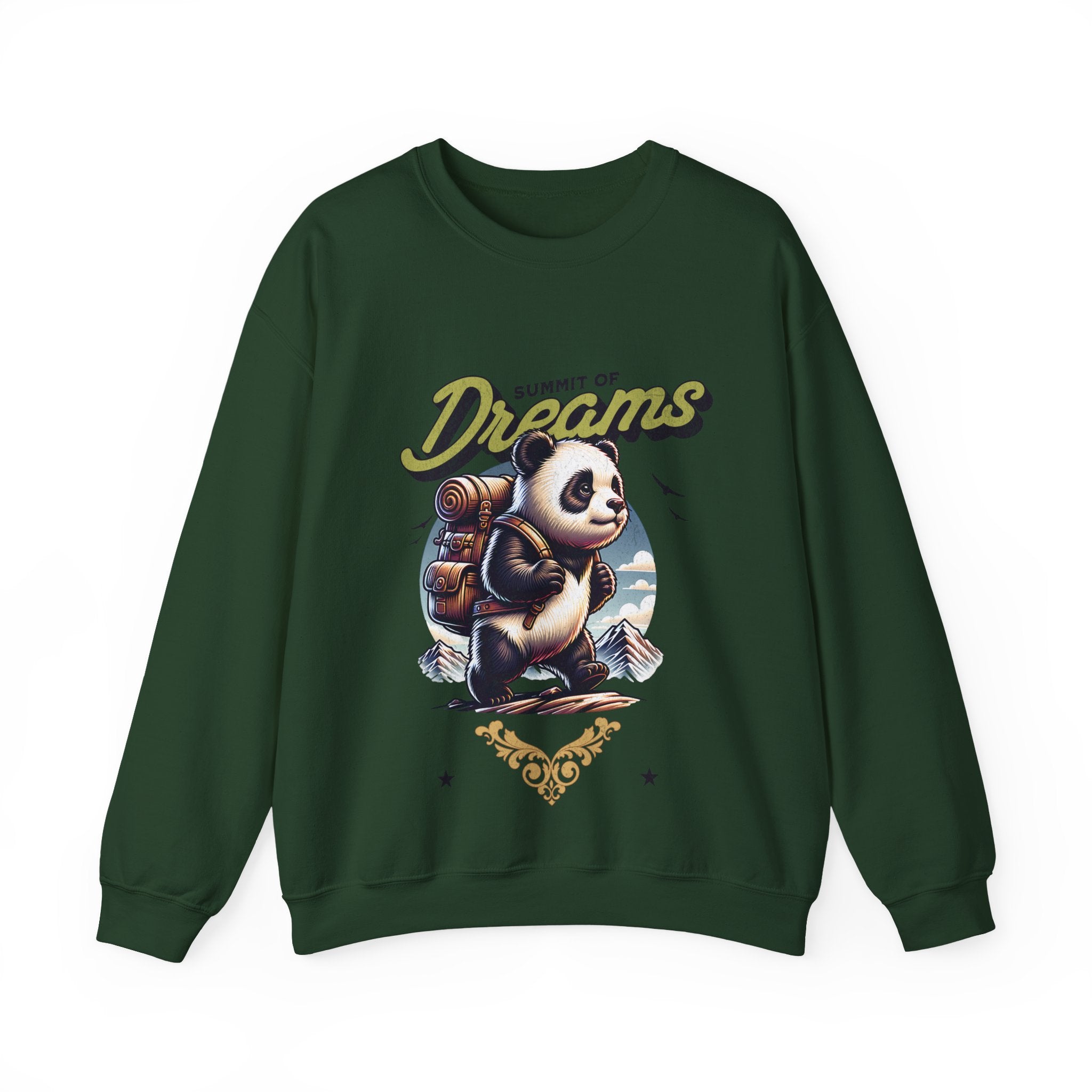 Cozy Panda Adventure Sweatshirt | Summit of Dreams Crewneck for Outdoor Enthusiasts, Gift for Nature Lovers, Unisex Sweatshirt