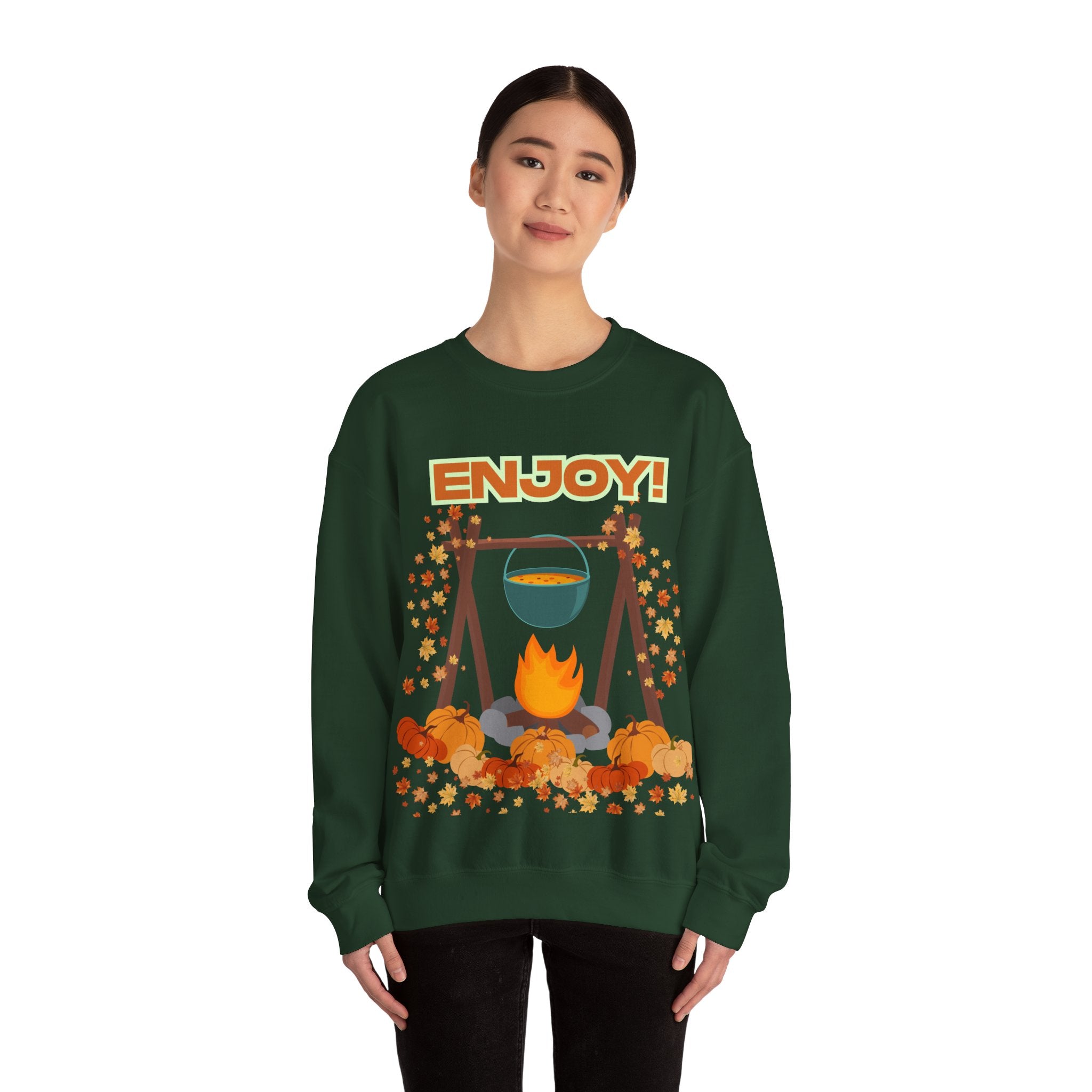 Cozy Campfire Sweatshirt, Fall Apparel, Autumn Outing Gear, Unisex Crewneck, Chill Vibes, Perfect for Bonfires, Thanksgiving