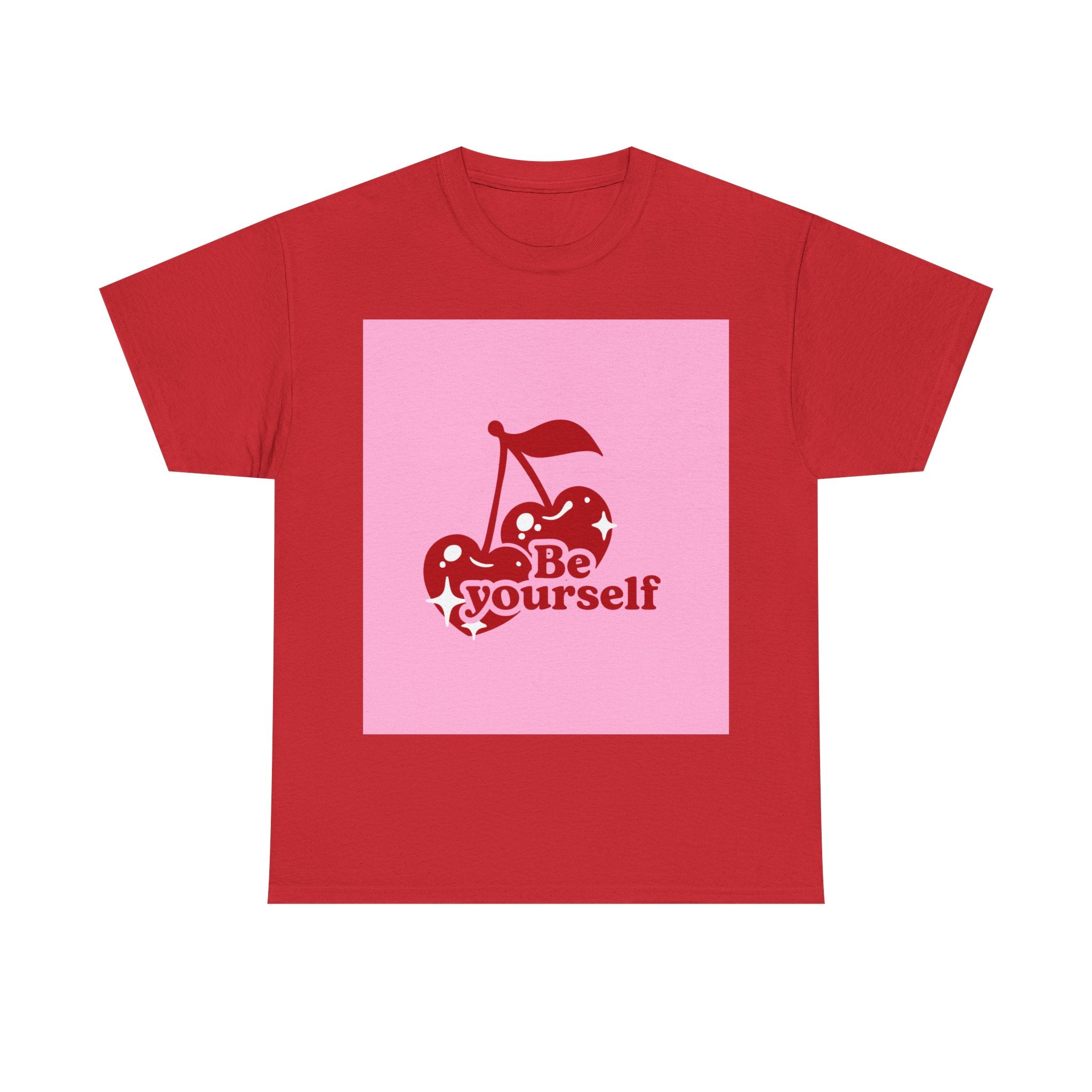 Be Yourself Cherry Graphic Tee, Unisex Cotton T-Shirt, Casual Wear, Gift for Friends, Positive Vibes, Ideal for Summer
