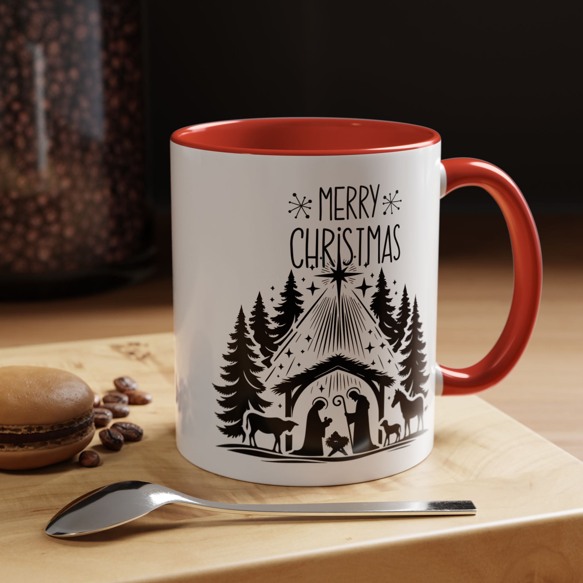 Cozy Holiday Coffee Mug, Winter Beverage Cup for Christmas, Gift for Nature Lovers, Camping Mug, Rustic Home Decor, Festive Drinkware