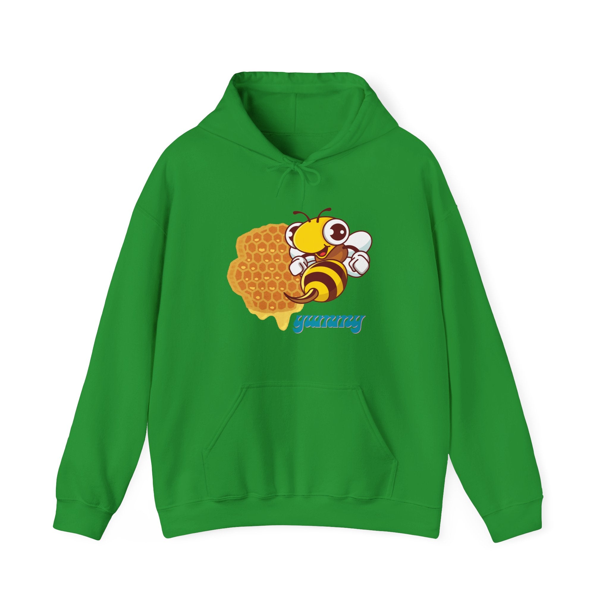 Cute Bee & Waffle Hoodie, Yummy Food Sweatshirt, Unisex Gift for Food Lovers, Cozy Casual Wear, Great for Birthdays & Celebrations