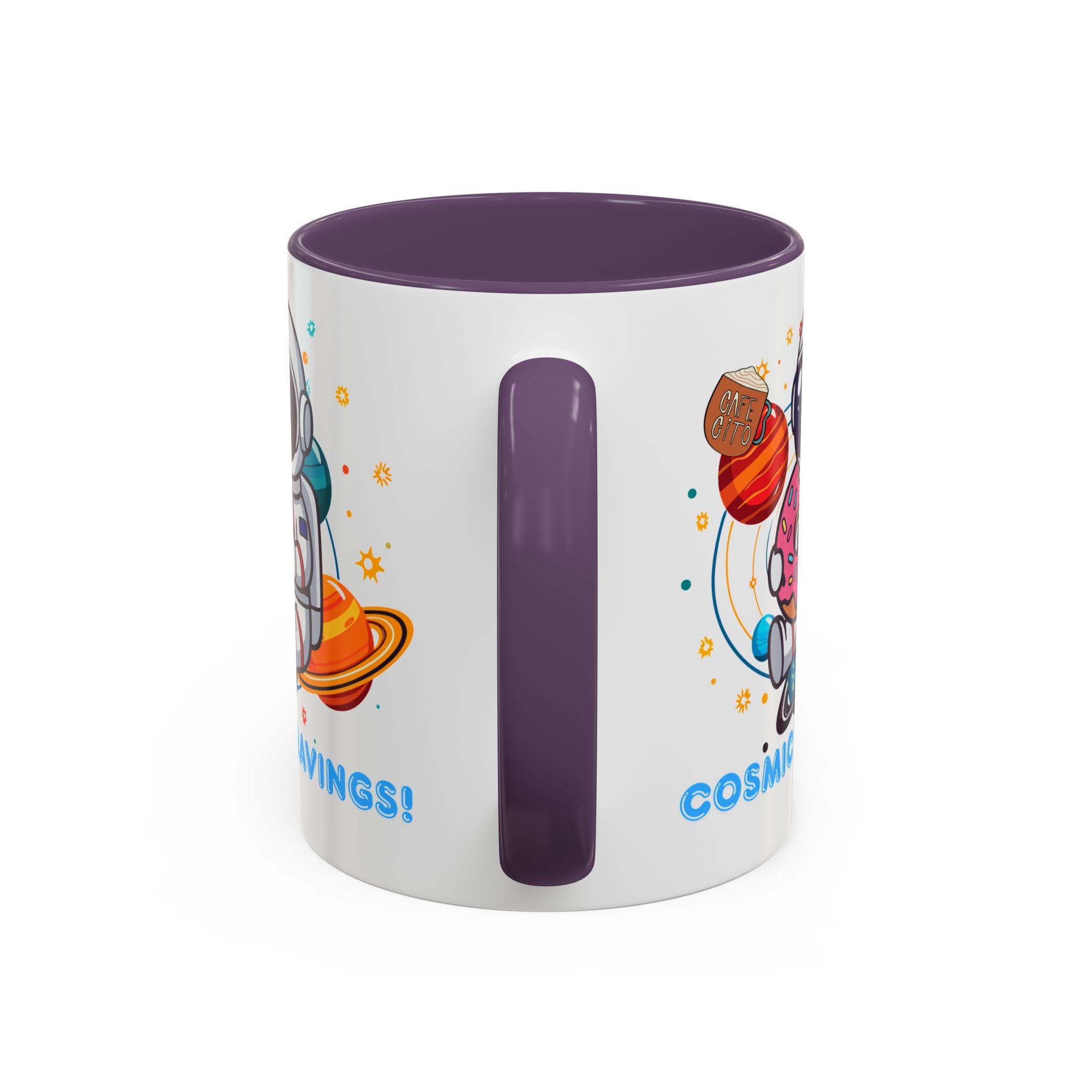 Cosmic Cravings Coffee Mug, Space-Themed Drinkware, Cute Astronaut Gift, Fun Kitchen Decor, Perfect for Space Lovers!