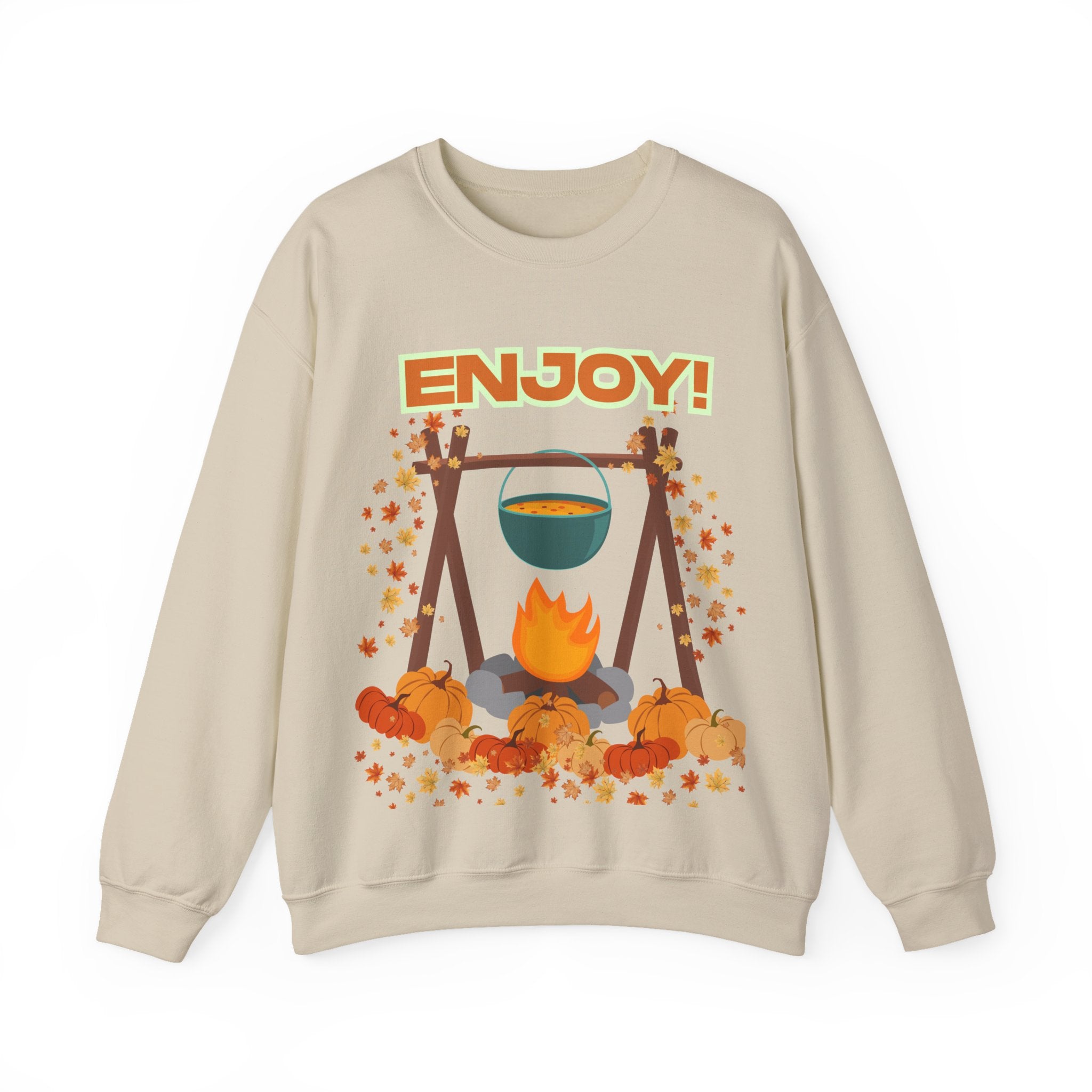Cozy Campfire Sweatshirt, Fall Apparel, Autumn Outing Gear, Unisex Crewneck, Chill Vibes, Perfect for Bonfires, Thanksgiving