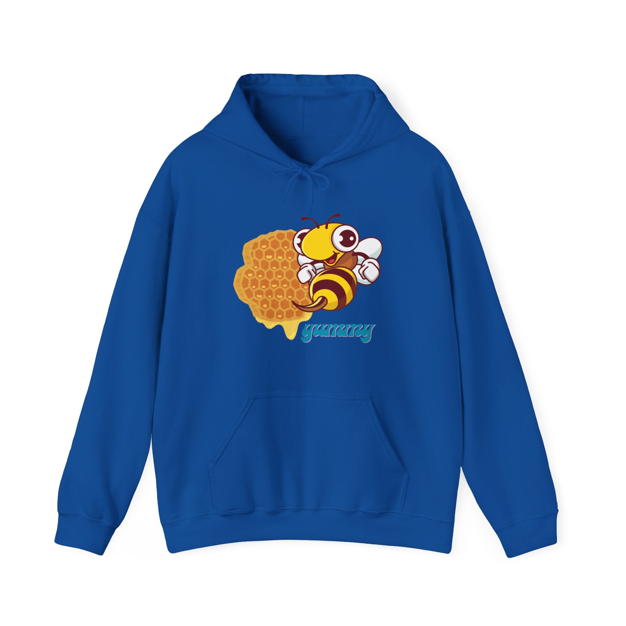 Cute Bee & Waffle Hoodie, Yummy Food Sweatshirt, Unisex Gift for Food Lovers, Cozy Casual Wear, Great for Birthdays & Celebrations