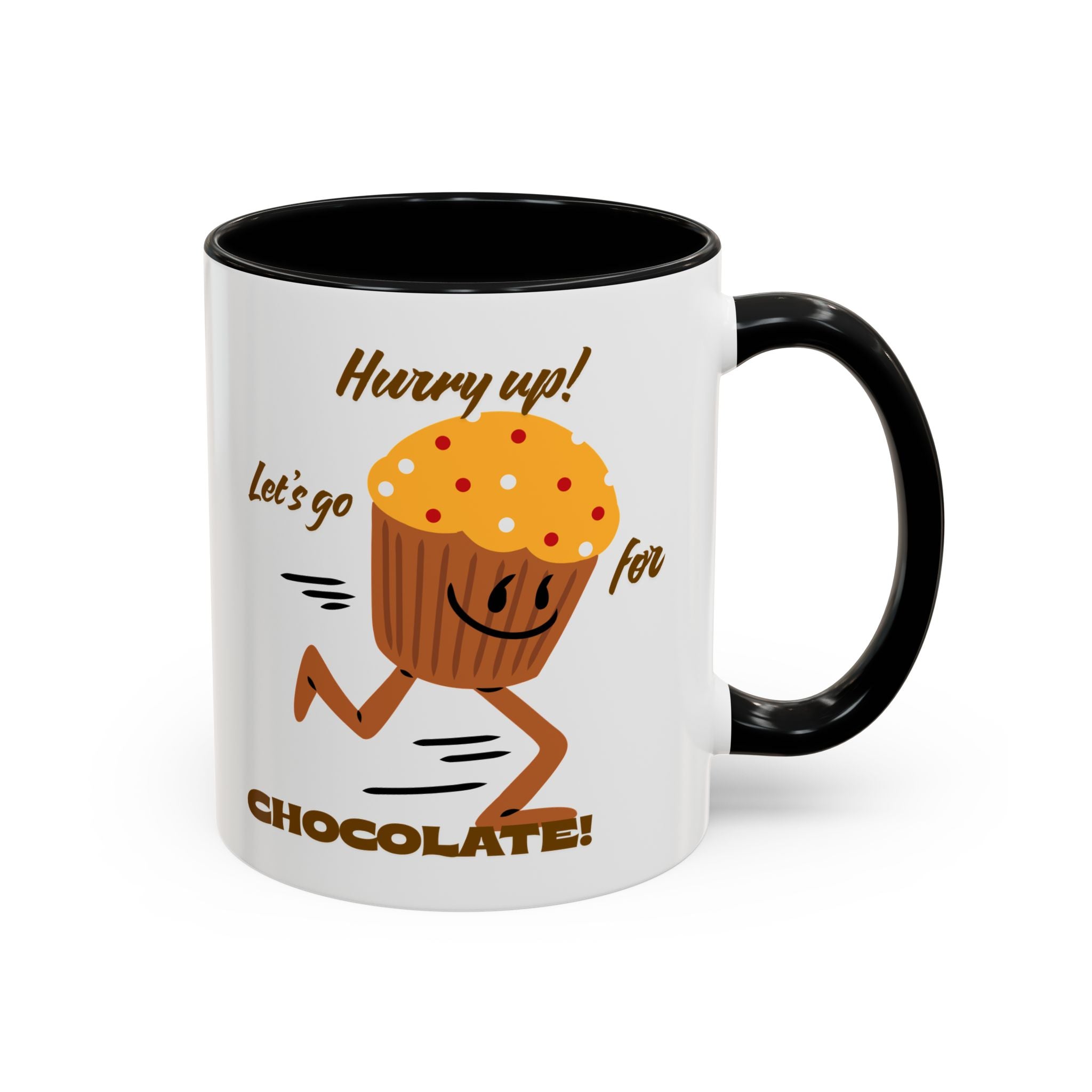 Chocolate Lover's Accent Coffee Mug - Fun Mug for Coffee, Gift for Bakers, Cute Kitchen Decor, Dessert Enthusiast