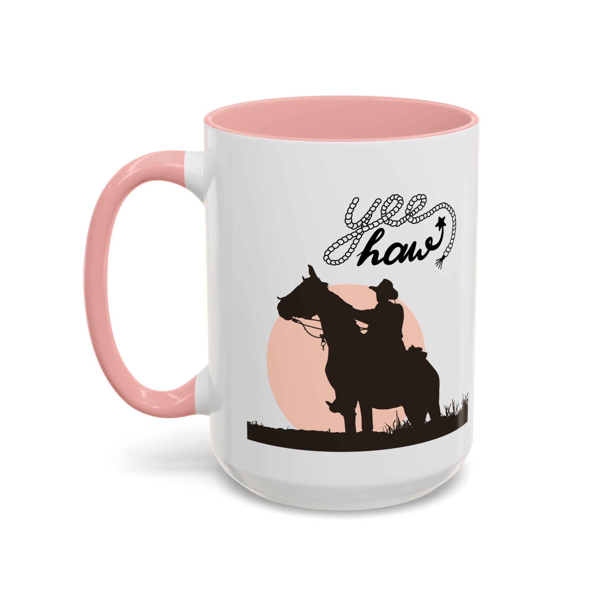 Cowboy Coffee Mug – Yee Haw, Western Decor, Gift for Horse Lovers, Rustic Tea Cup, Unique Rancher Present