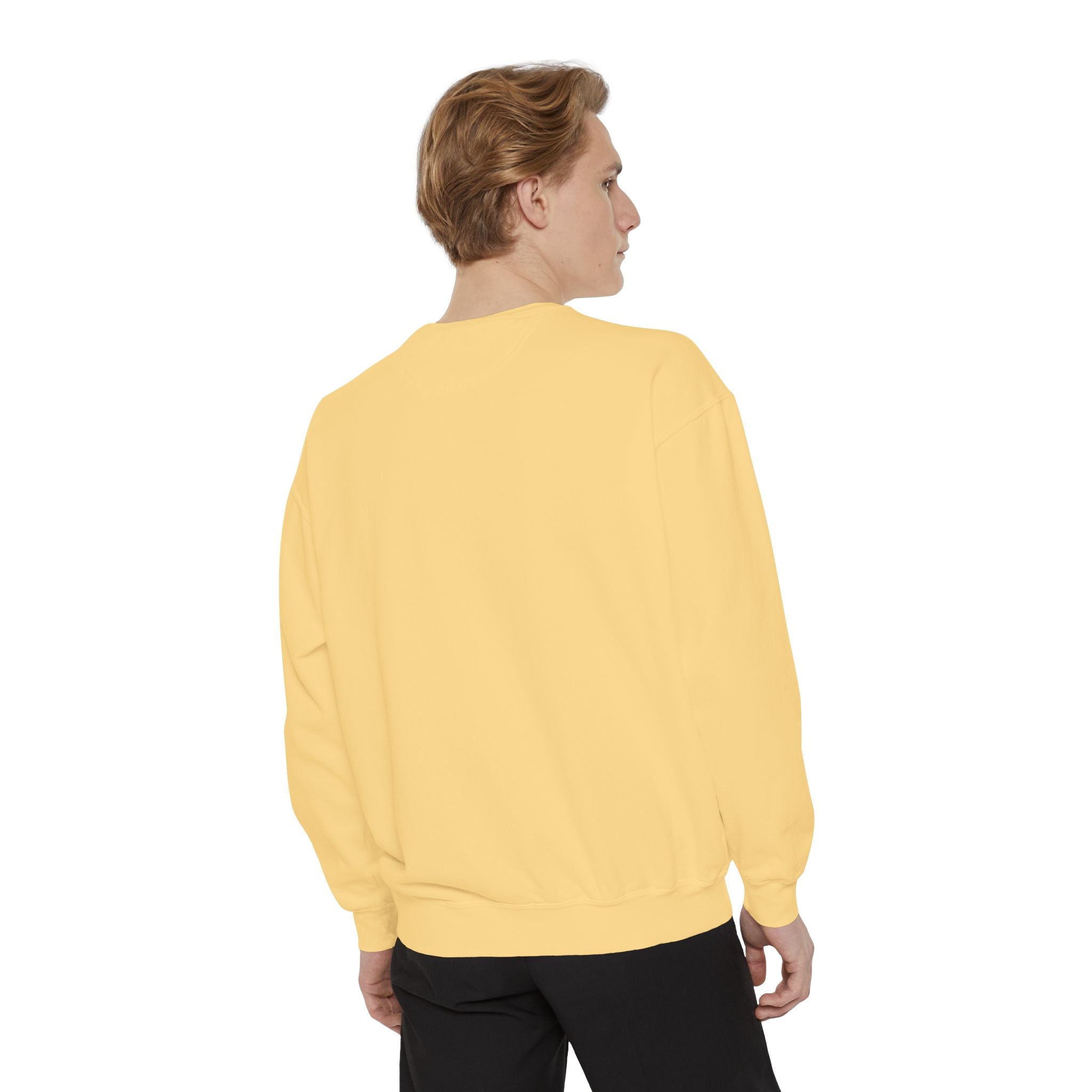 Smiley Face Sweatshirt - Always Smile, Unisex Garment-Dyed Sweatshirt, Cozy Casual Wear, Fall Layering, Gift for Friends, Cheerful Apparel