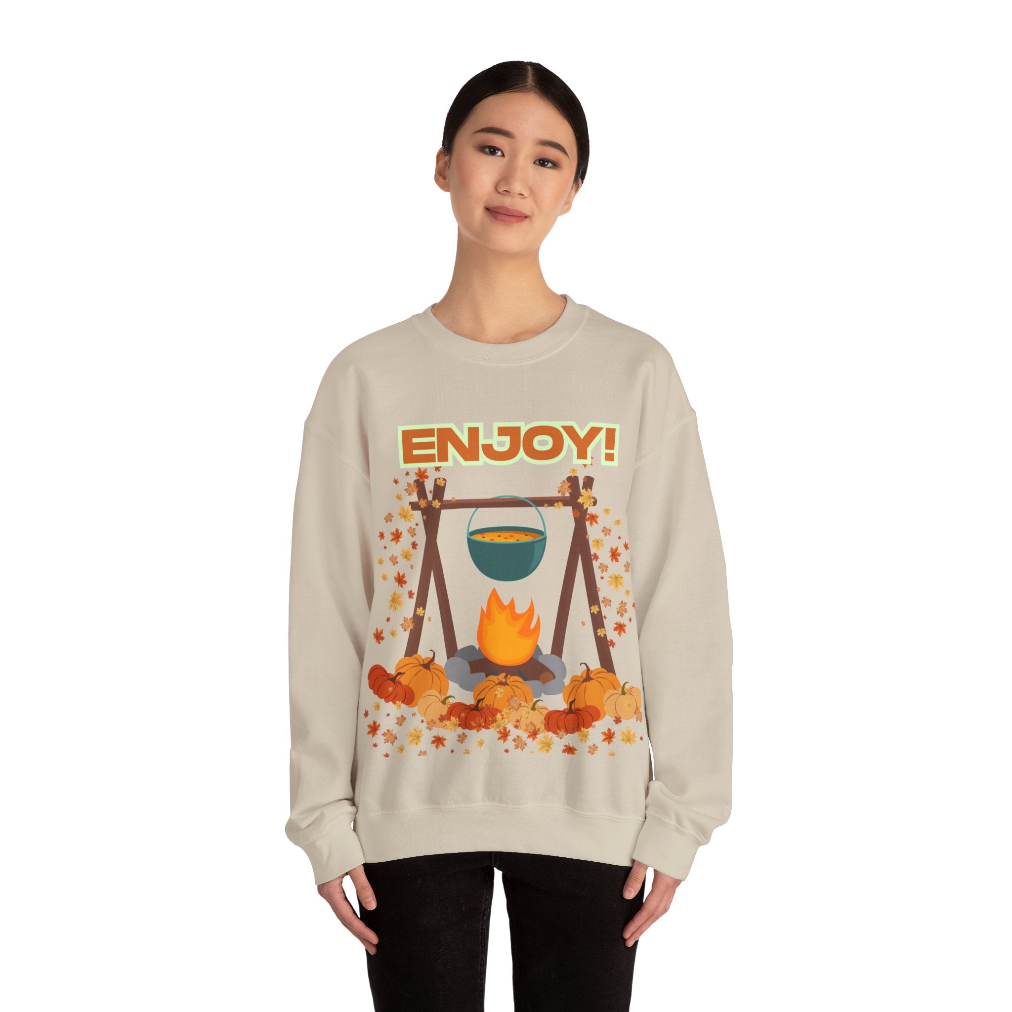 Cozy Campfire Sweatshirt, Fall Apparel, Autumn Outing Gear, Unisex Crewneck, Chill Vibes, Perfect for Bonfires, Thanksgiving