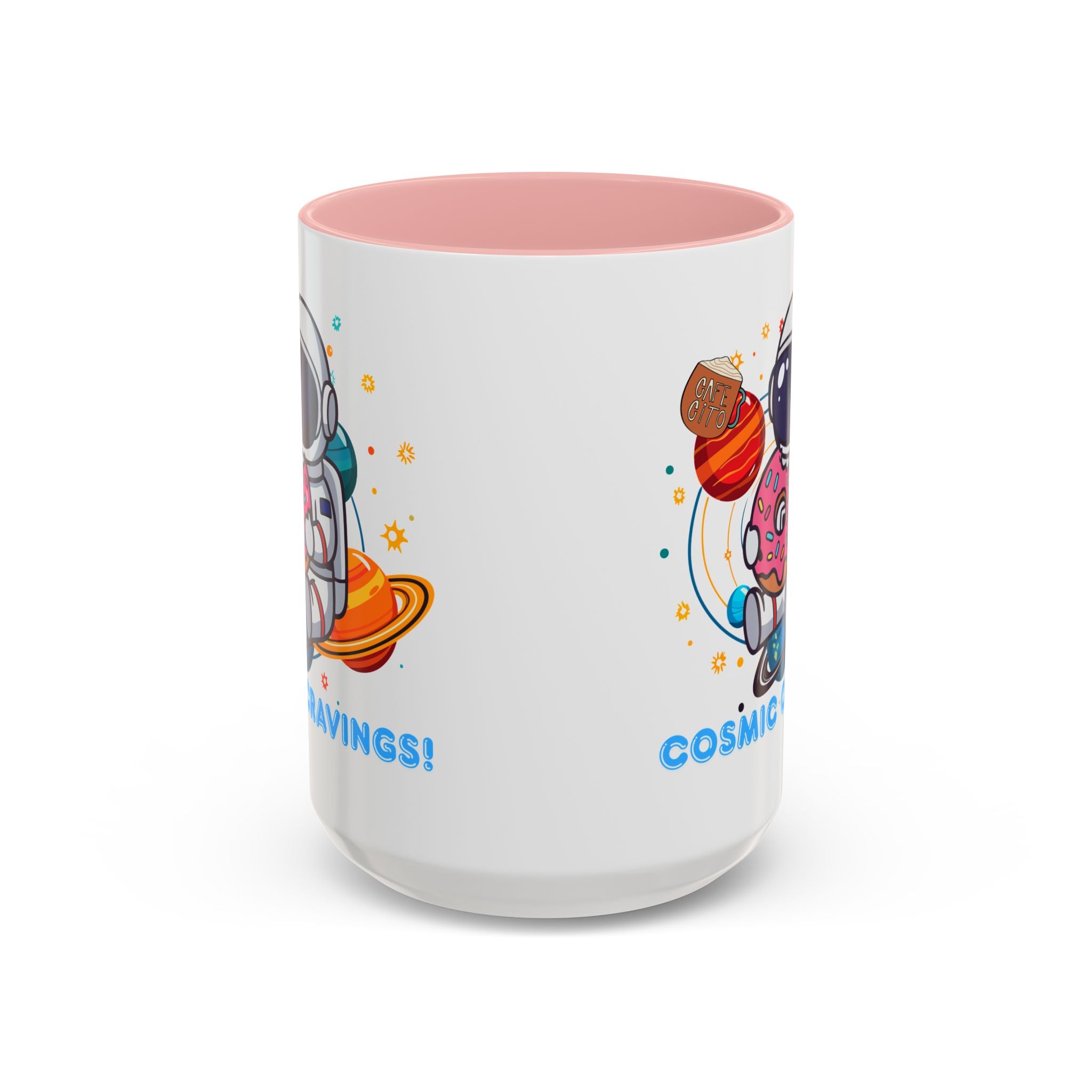 Cosmic Cravings Coffee Mug, Space-Themed Drinkware, Cute Astronaut Gift, Fun Kitchen Decor, Perfect for Space Lovers!