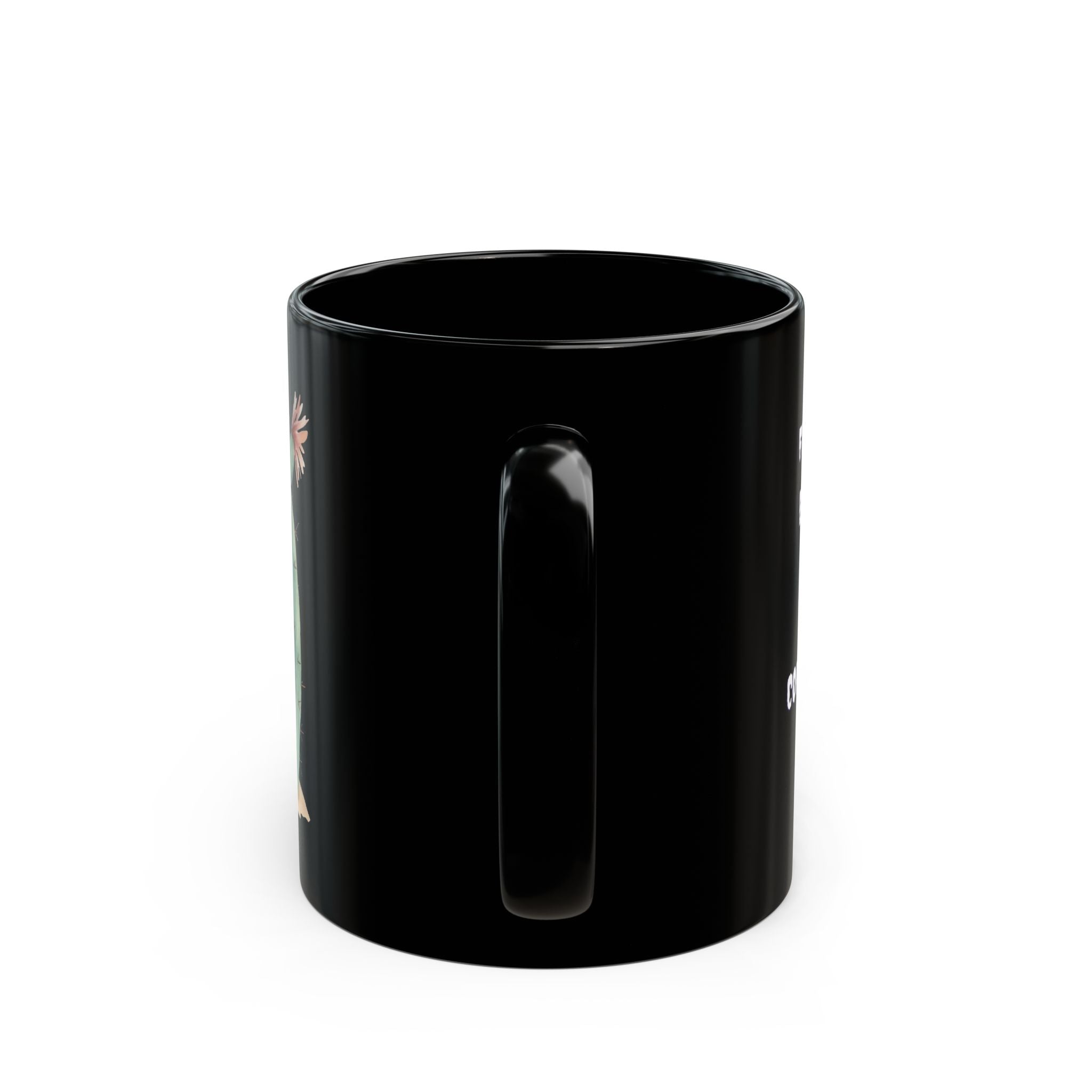 Cactus Love Black Mug - Perfect Gift for Plant Lovers, Home Decor, Coffee Lovers, Minimalist Style, Fun Quotes
