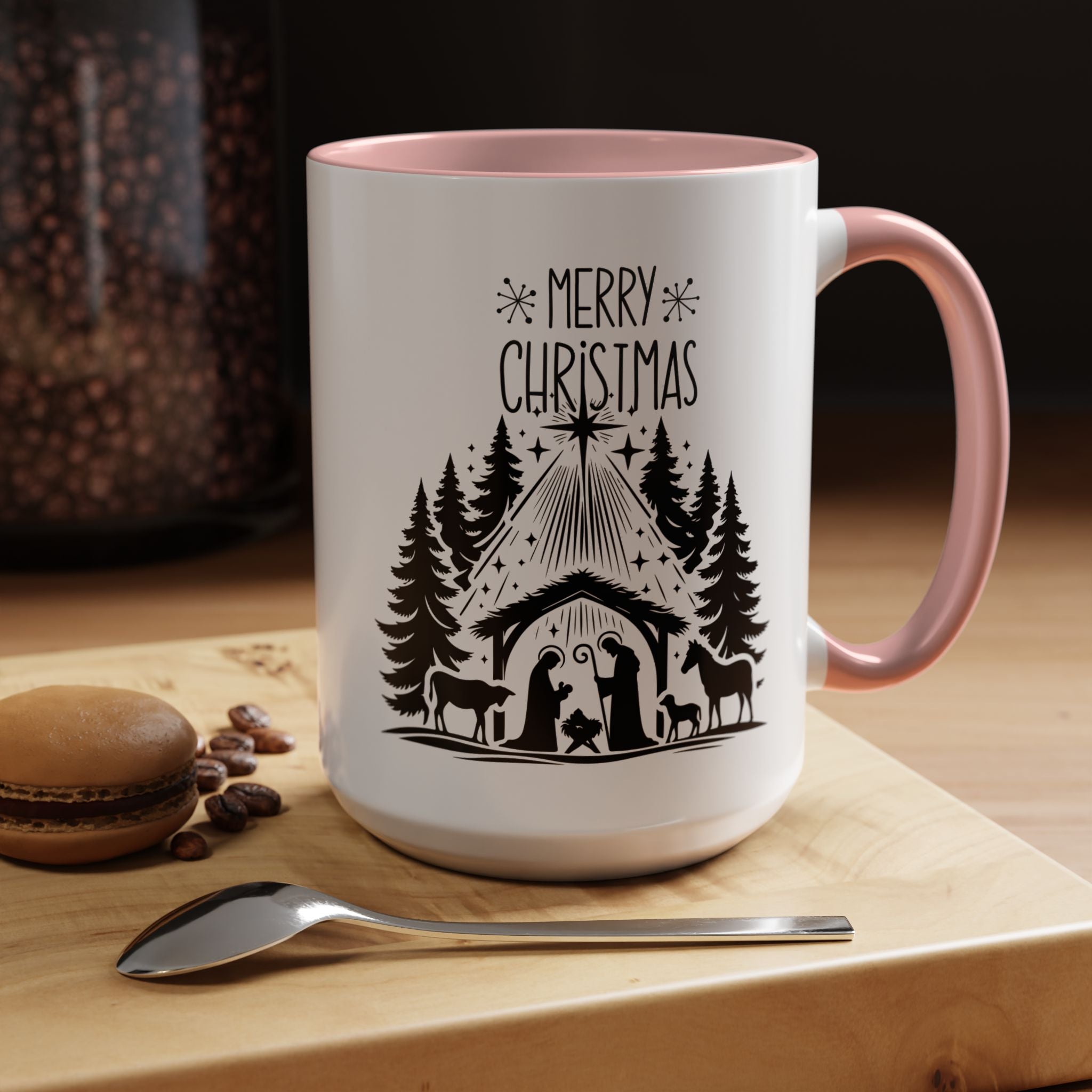 Cozy Holiday Coffee Mug, Winter Beverage Cup for Christmas, Gift for Nature Lovers, Camping Mug, Rustic Home Decor, Festive Drinkware