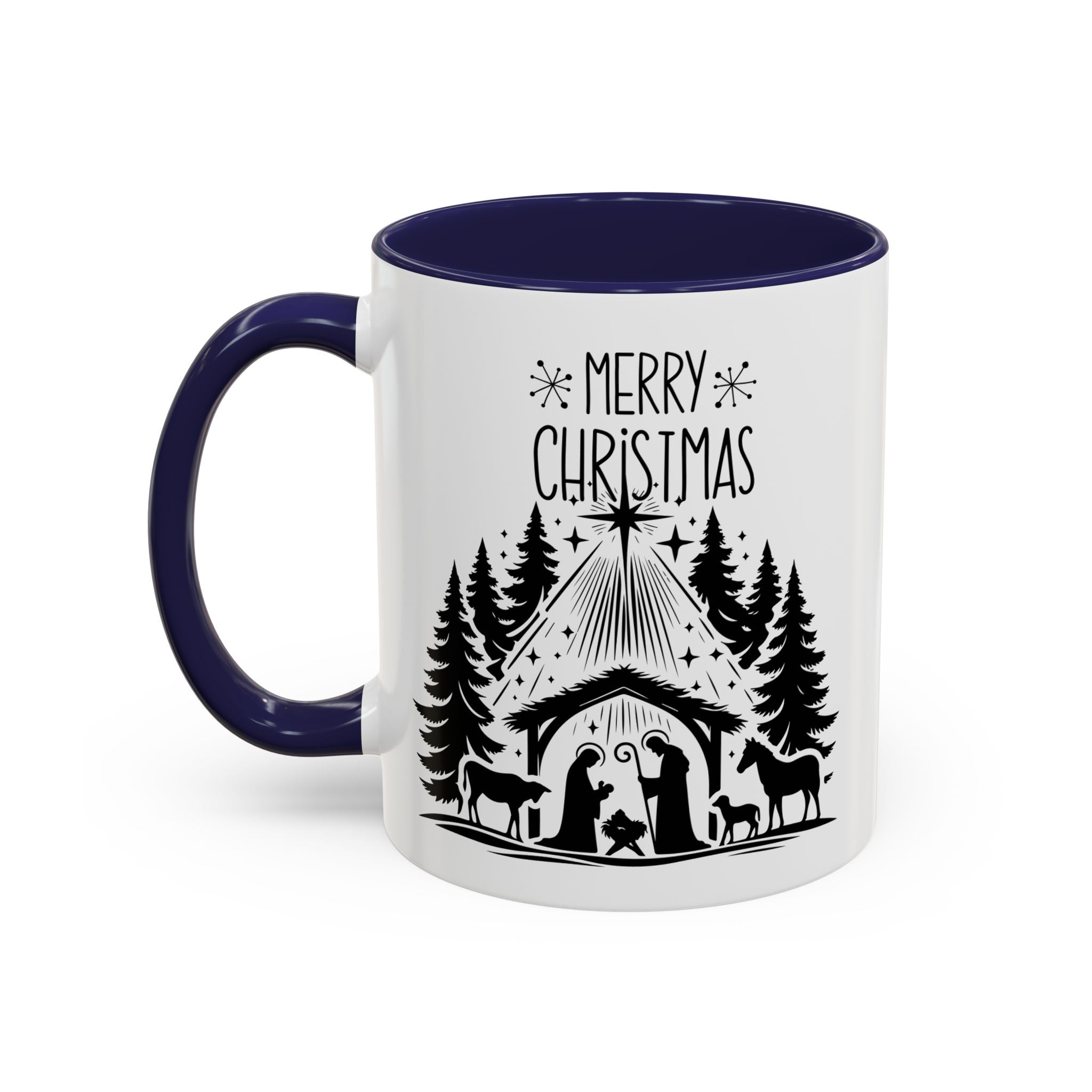 Cozy Holiday Coffee Mug, Winter Beverage Cup for Christmas, Gift for Nature Lovers, Camping Mug, Rustic Home Decor, Festive Drinkware
