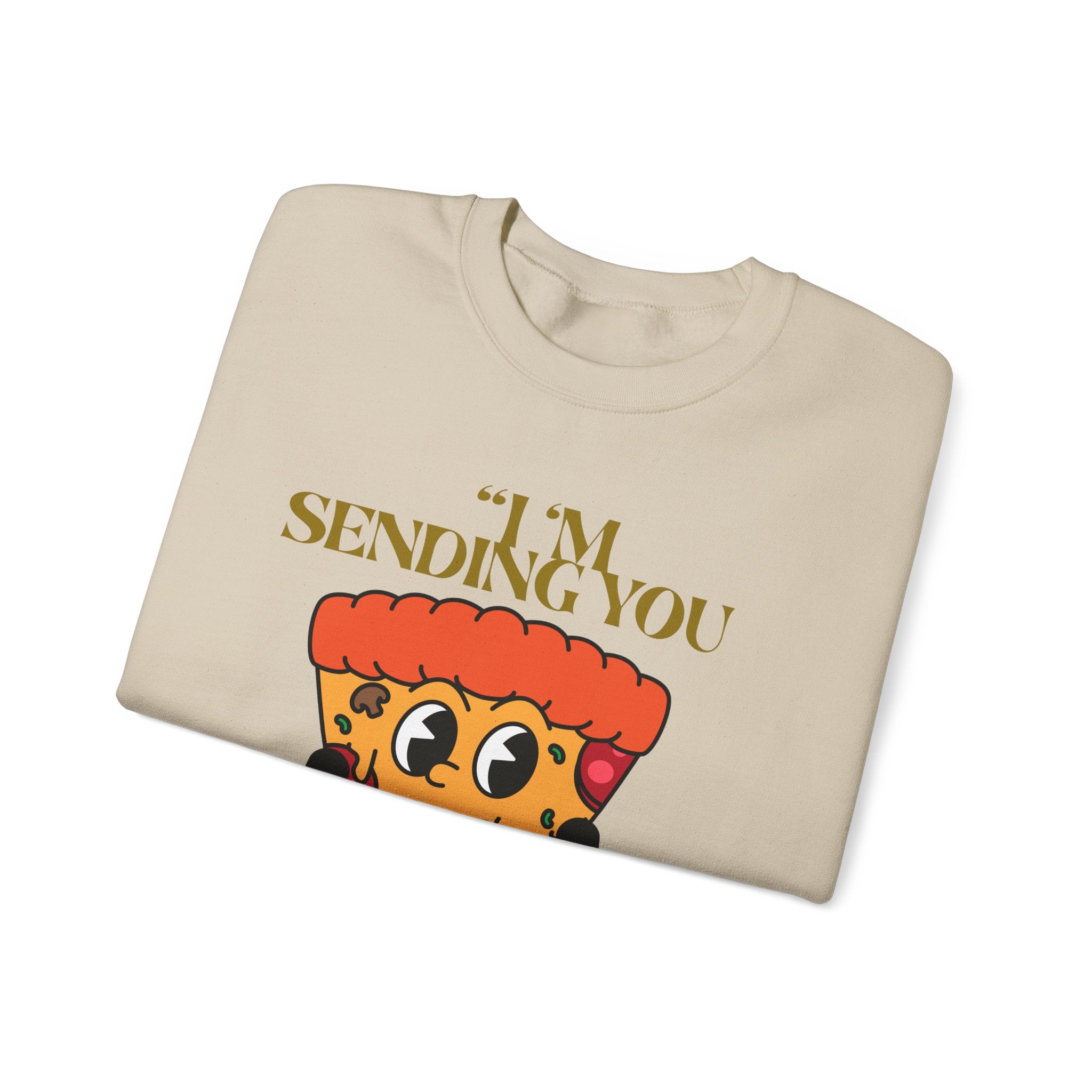 Pizza Love Crewneck Sweatshirt - Cute Gift for Foodies, Valentine's Day Apparel, Casual Comfort, Unisex Sweatshirt, Fun Pizza Design