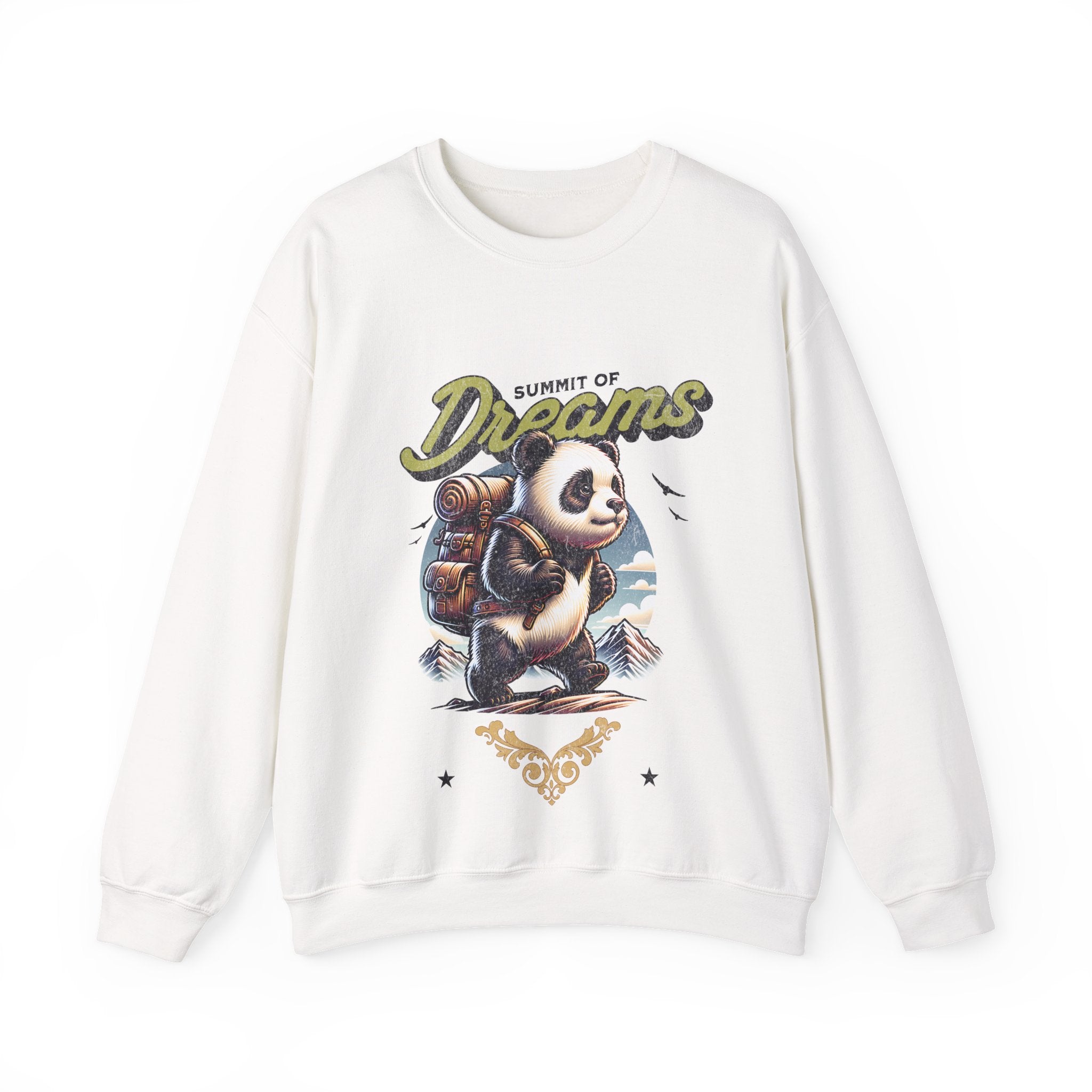Cozy Panda Adventure Sweatshirt | Summit of Dreams Crewneck for Outdoor Enthusiasts, Gift for Nature Lovers, Unisex Sweatshirt