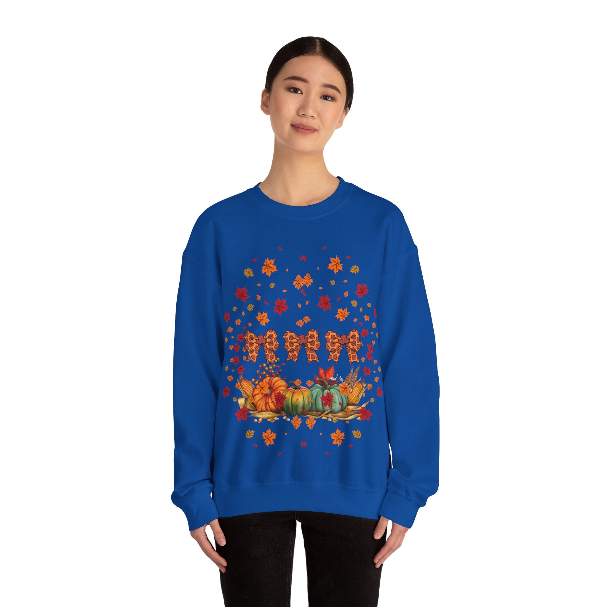 Cozy Fall Crewneck Sweatshirt, Autumn Fashion, Thanksgiving Gift, Seasonal Wear, Gingerbread Design Sweater, Unisex Pullover