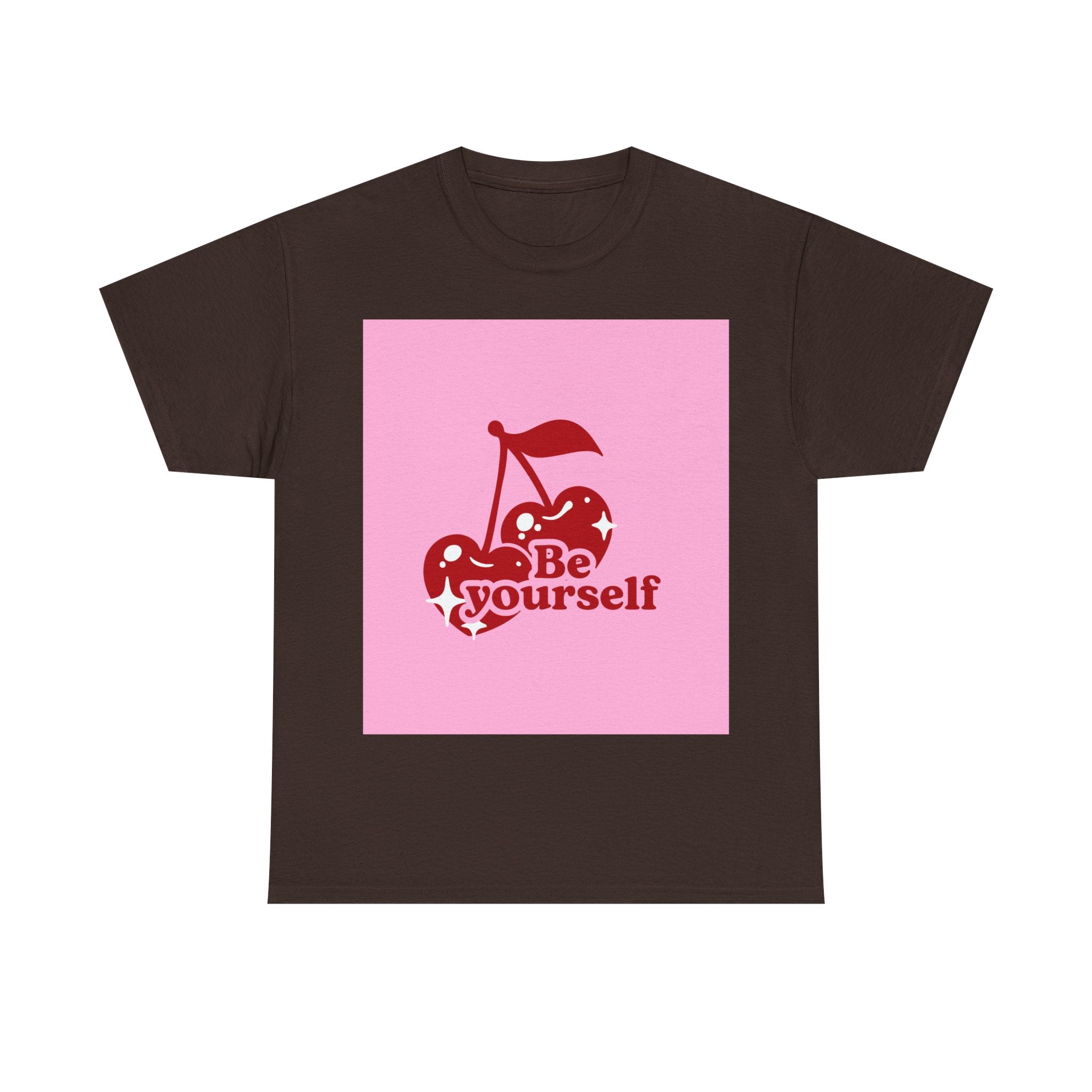 Be Yourself Cherry Graphic Tee, Unisex Cotton T-Shirt, Casual Wear, Gift for Friends, Positive Vibes, Ideal for Summer