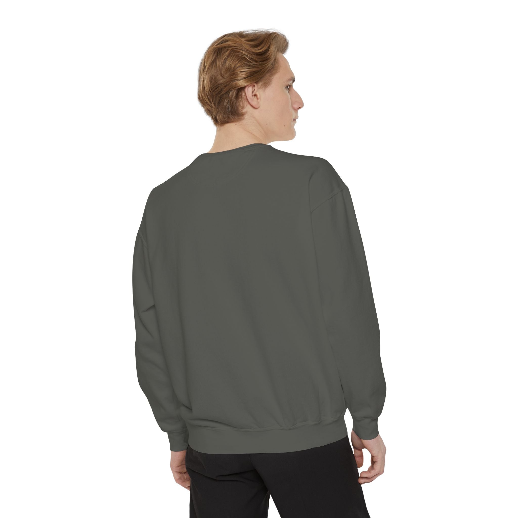 Smiley Face Sweatshirt - Always Smile, Unisex Garment-Dyed Sweatshirt, Cozy Casual Wear, Fall Layering, Gift for Friends, Cheerful Apparel