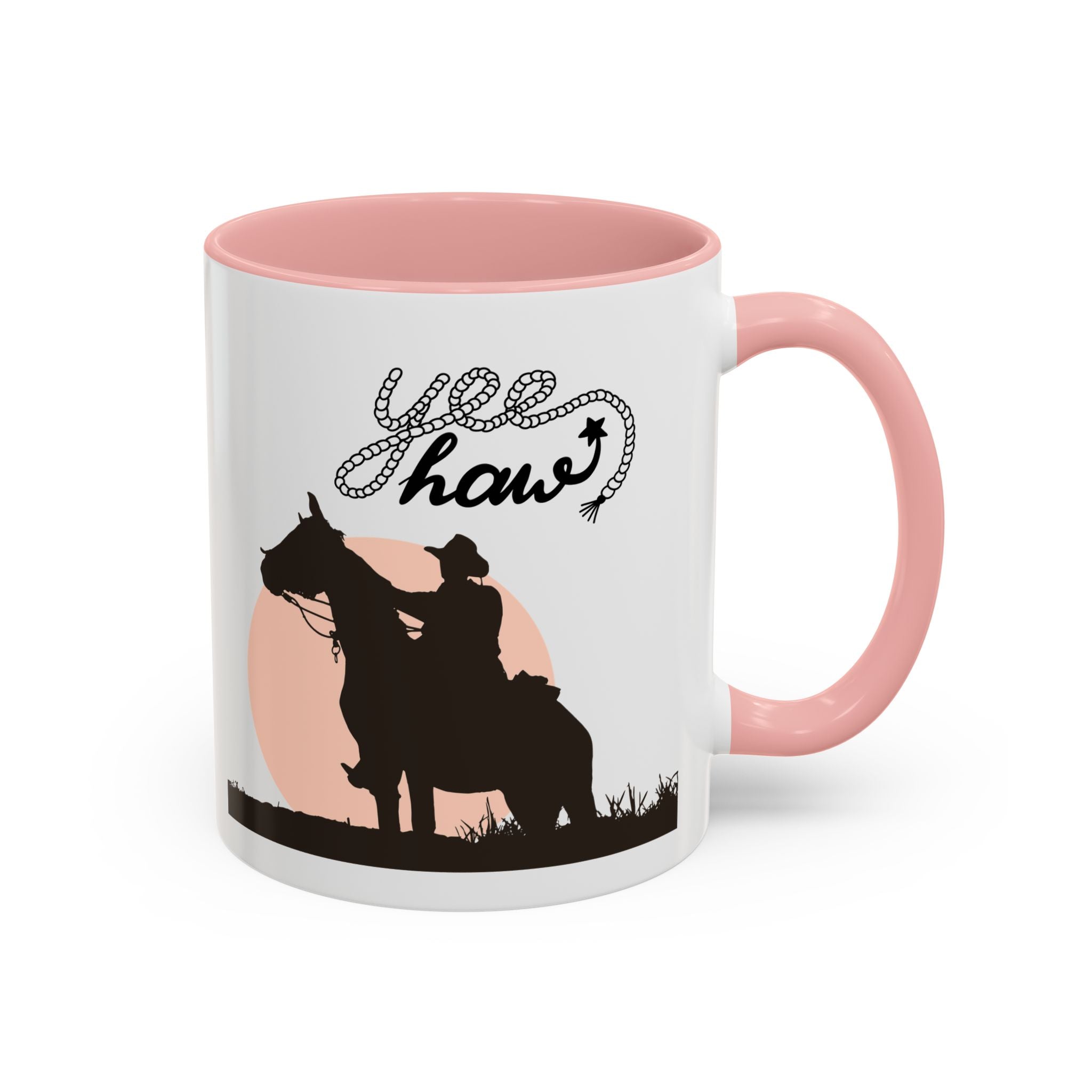 Cowboy Coffee Mug – Yee Haw, Western Decor, Gift for Horse Lovers, Rustic Tea Cup, Unique Rancher Present