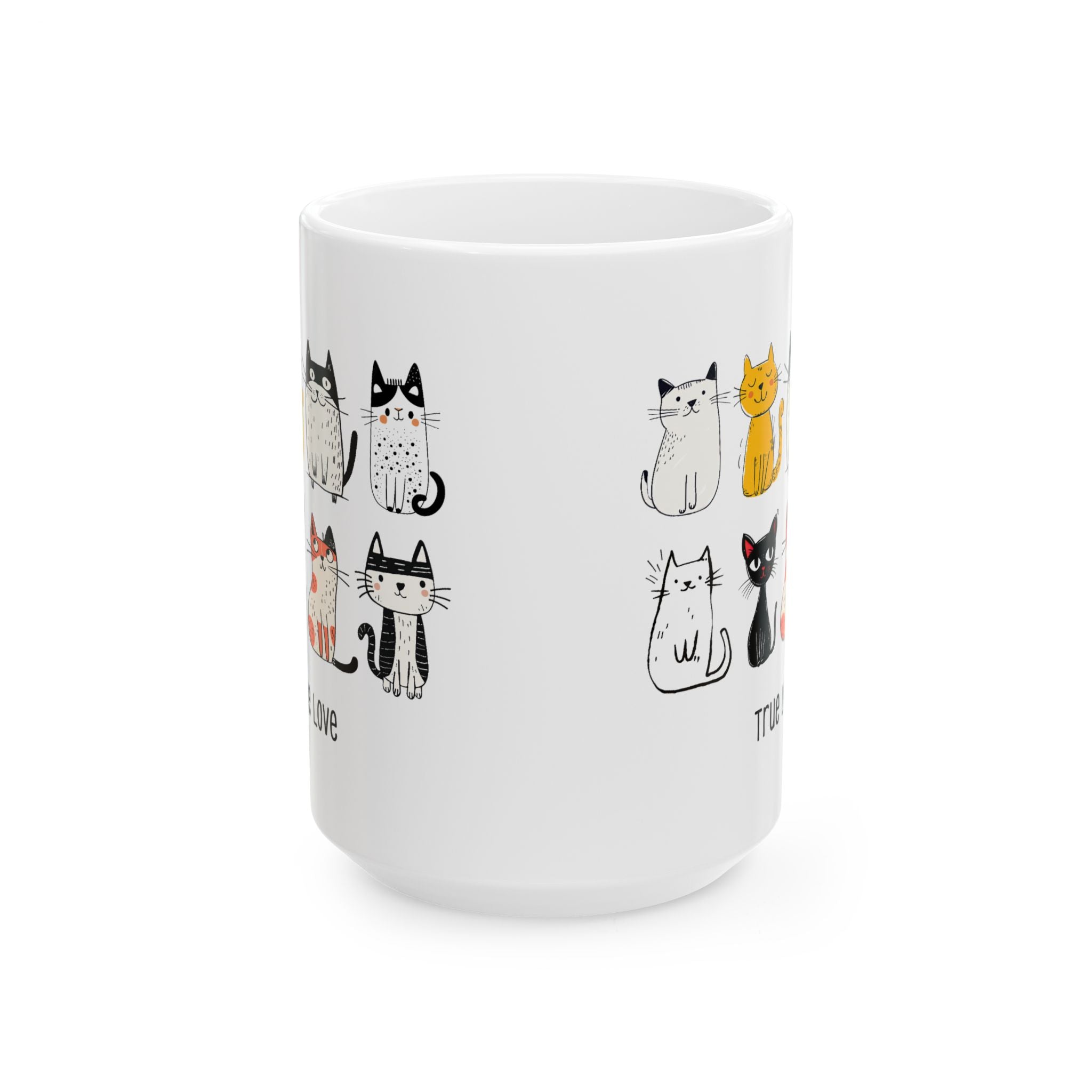 Cute Cat Ceramic Mug - Perfect Gift for Cat Lovers, Unique Coffee Cup, Animal Lover Mug, Fun Cat Illustration, Birthday Gift