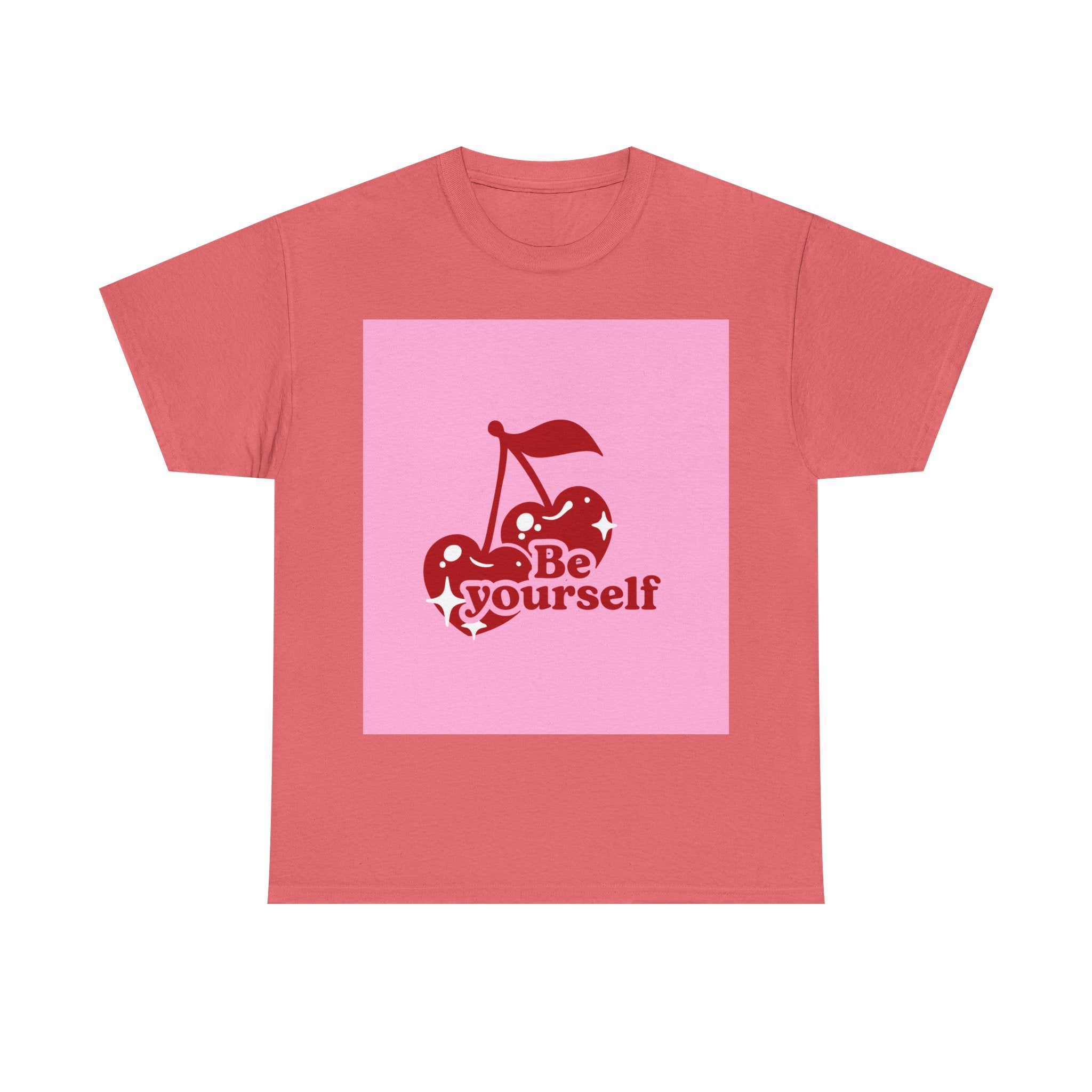 Be Yourself Cherry Graphic Tee, Unisex Cotton T-Shirt, Casual Wear, Gift for Friends, Positive Vibes, Ideal for Summer