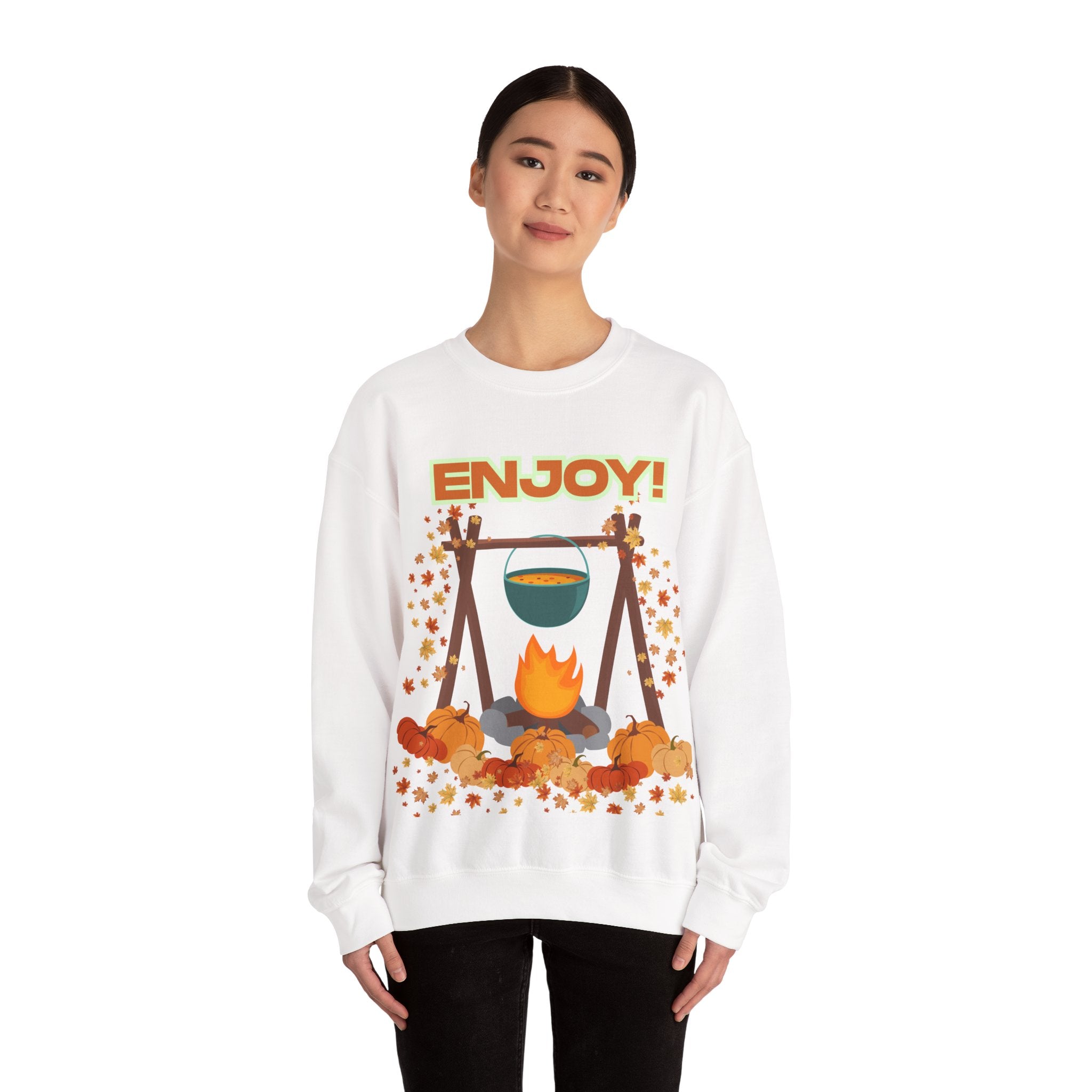 Cozy Campfire Sweatshirt, Fall Apparel, Autumn Outing Gear, Unisex Crewneck, Chill Vibes, Perfect for Bonfires, Thanksgiving