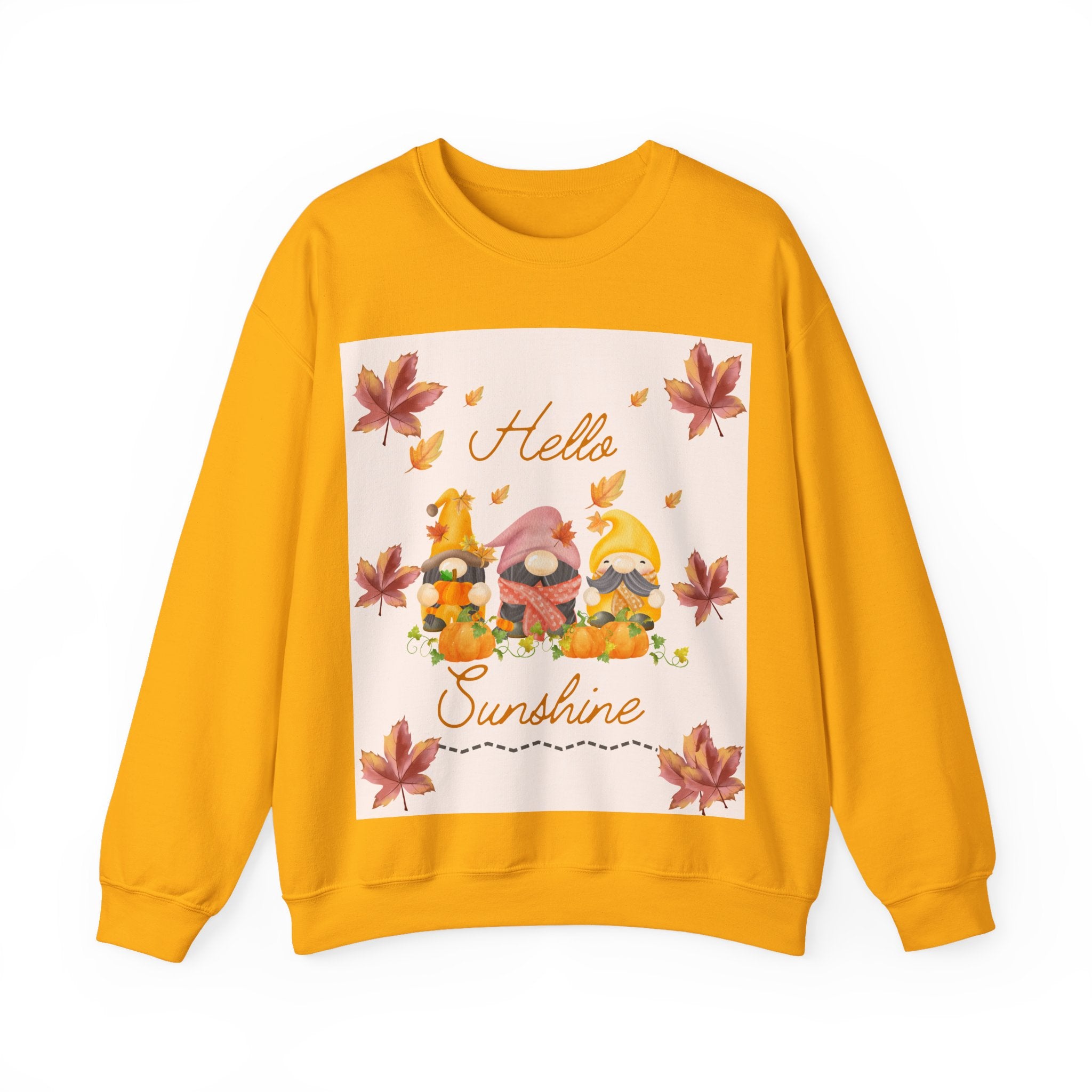 Hello Sunshine Fall Crewneck Sweatshirt, Cozy Autumn Apparel, Unisex Sweatshirt, Perfect for Thanksgiving, Gift for Nature Lovers