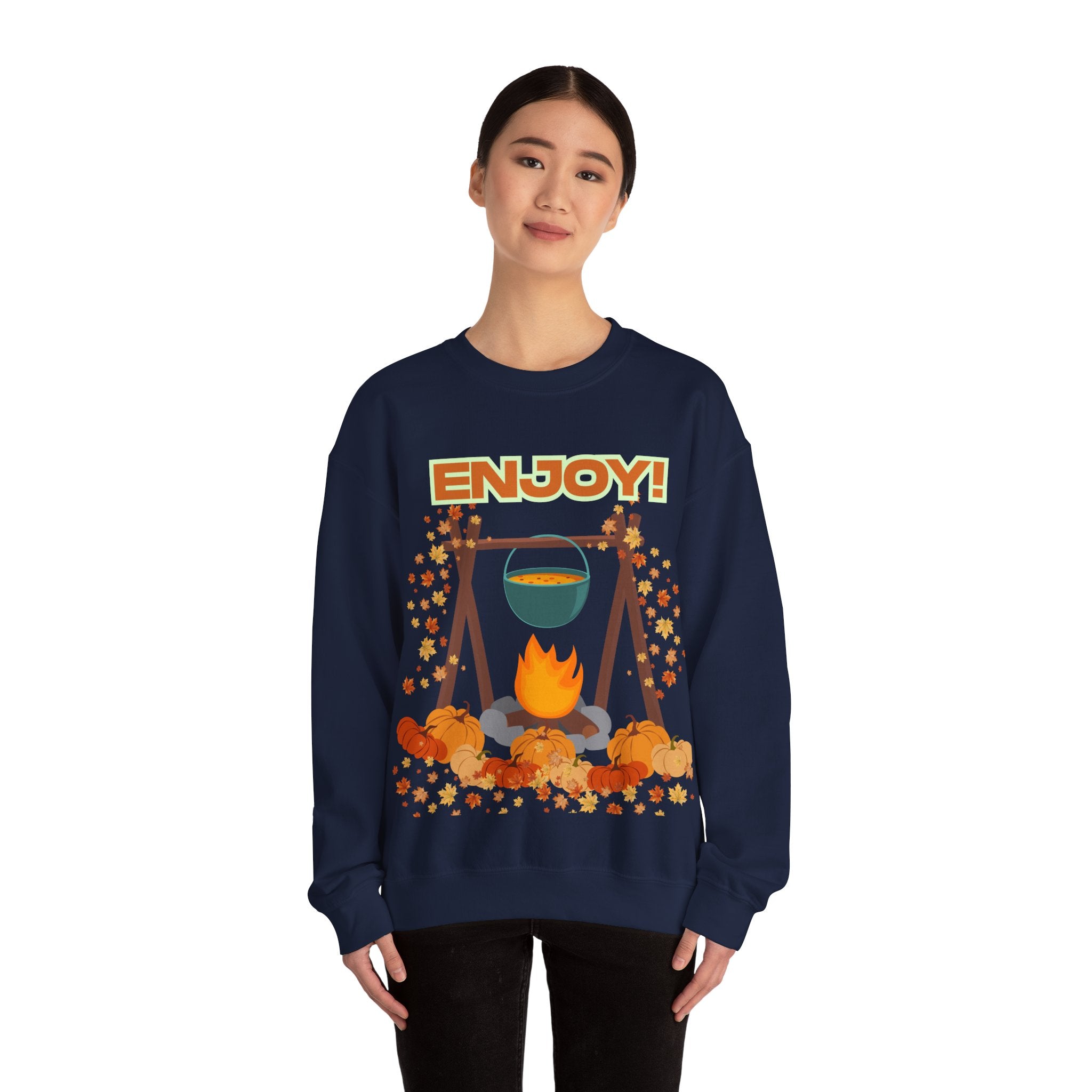 Cozy Campfire Sweatshirt, Fall Apparel, Autumn Outing Gear, Unisex Crewneck, Chill Vibes, Perfect for Bonfires, Thanksgiving